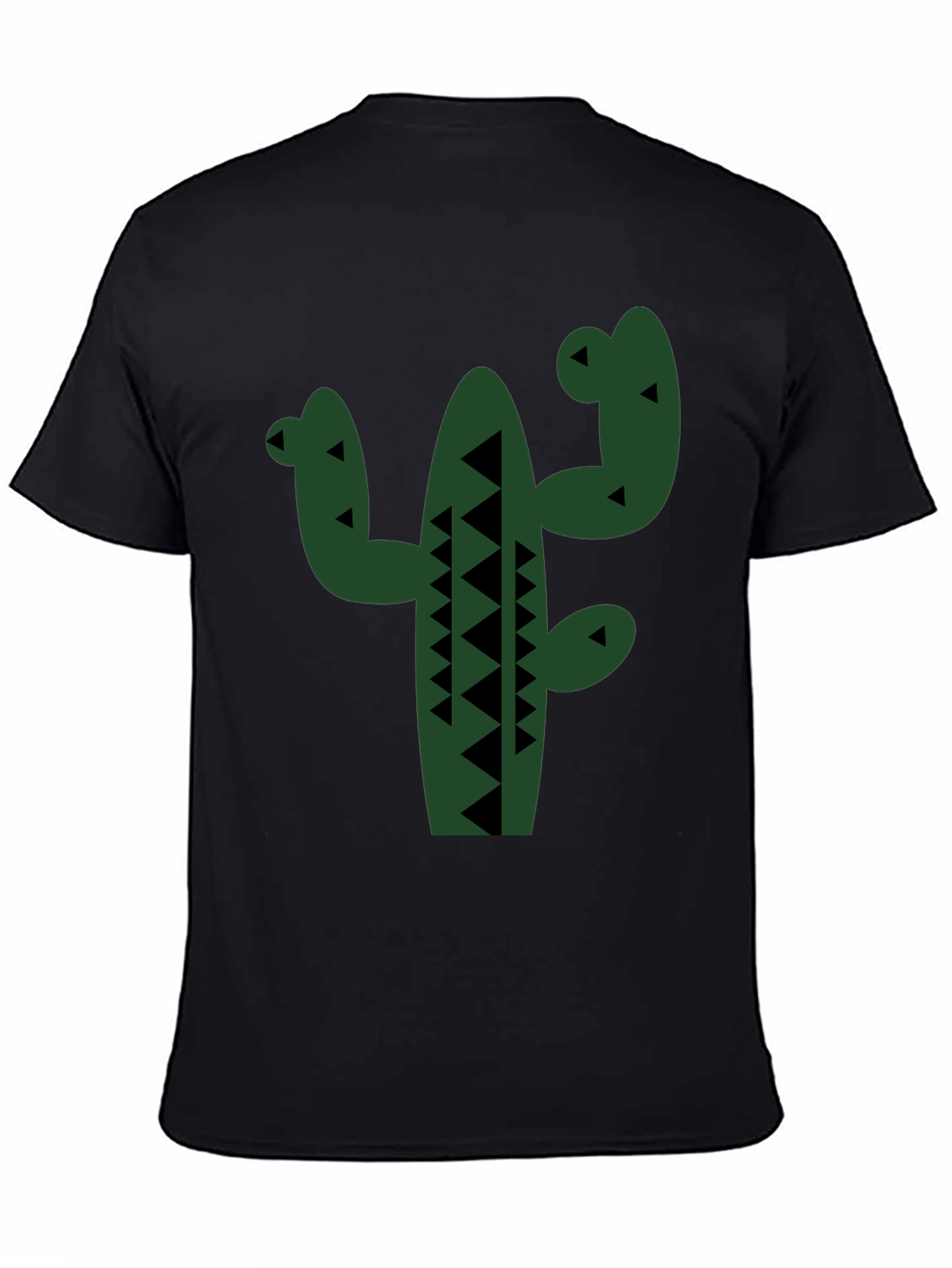 Cactus Graphic Tee - Black Cotton T-Shirt