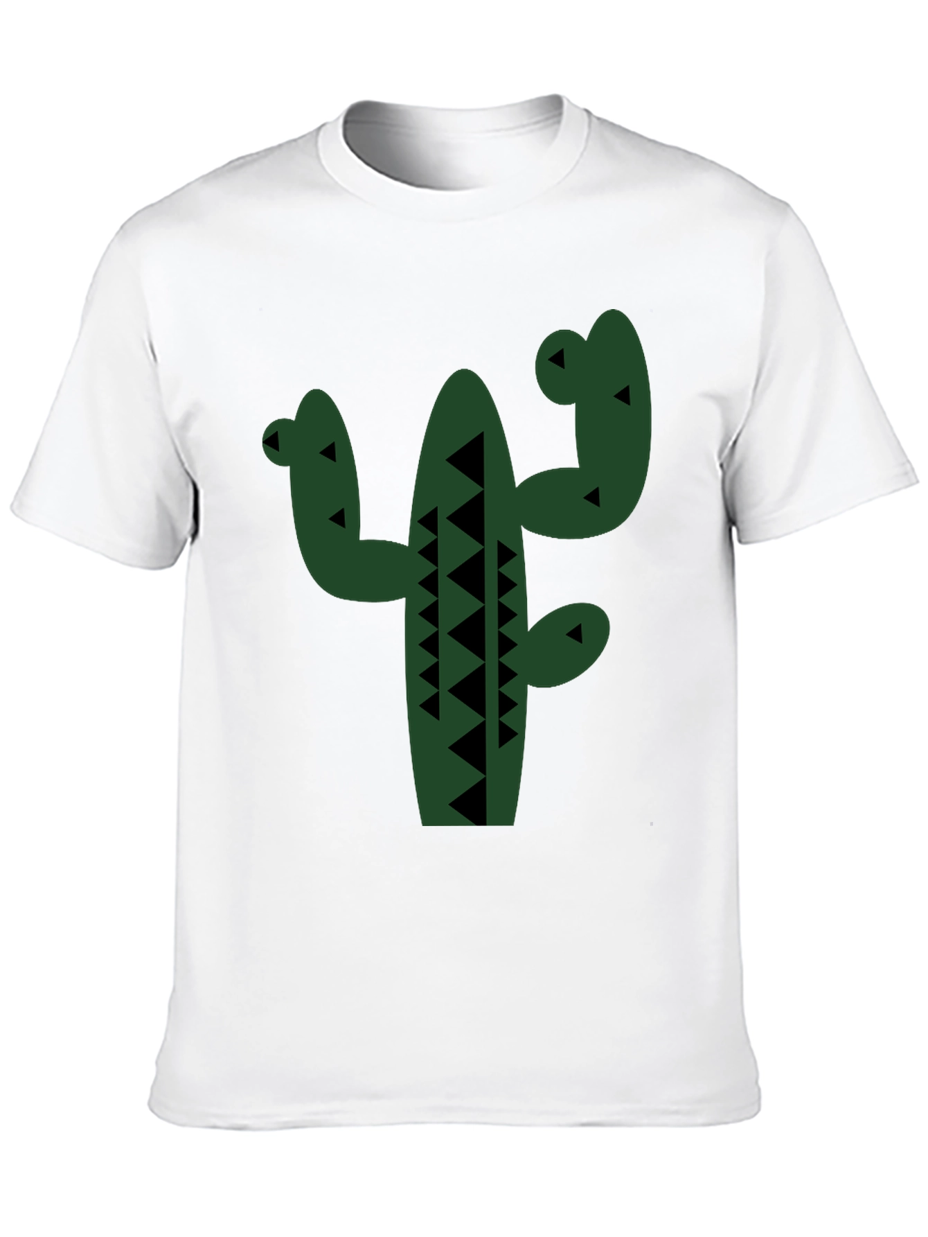 Cactus Graphic Tee - Black Cotton T-Shirt