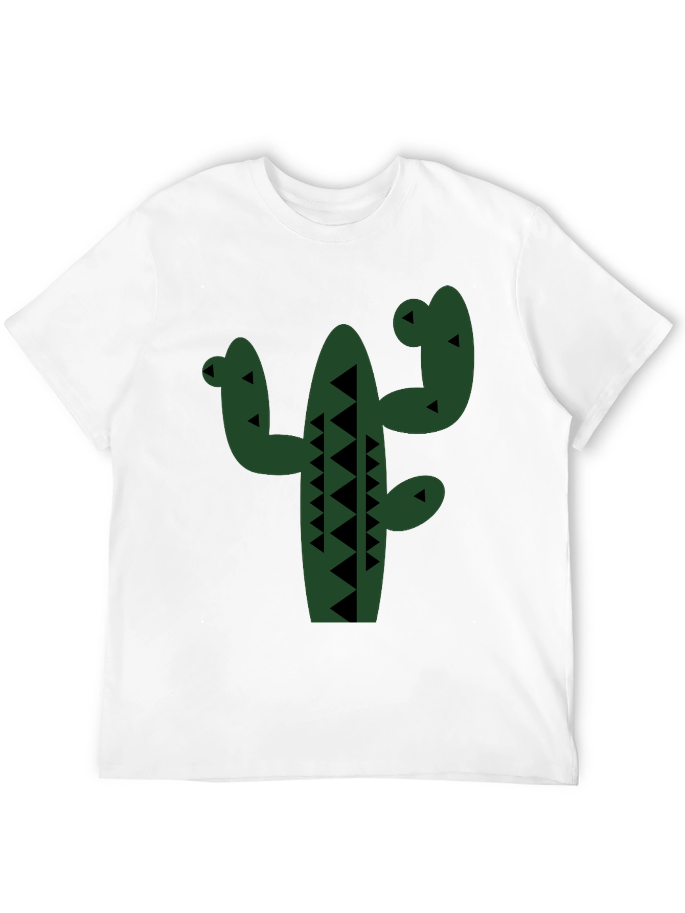 Cactus Graphic Tee - Black Cotton T-Shirt