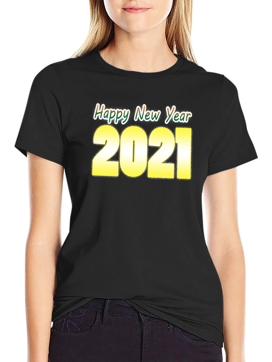 Happy New Year 2021 T-Shirt | Black Holiday Tee