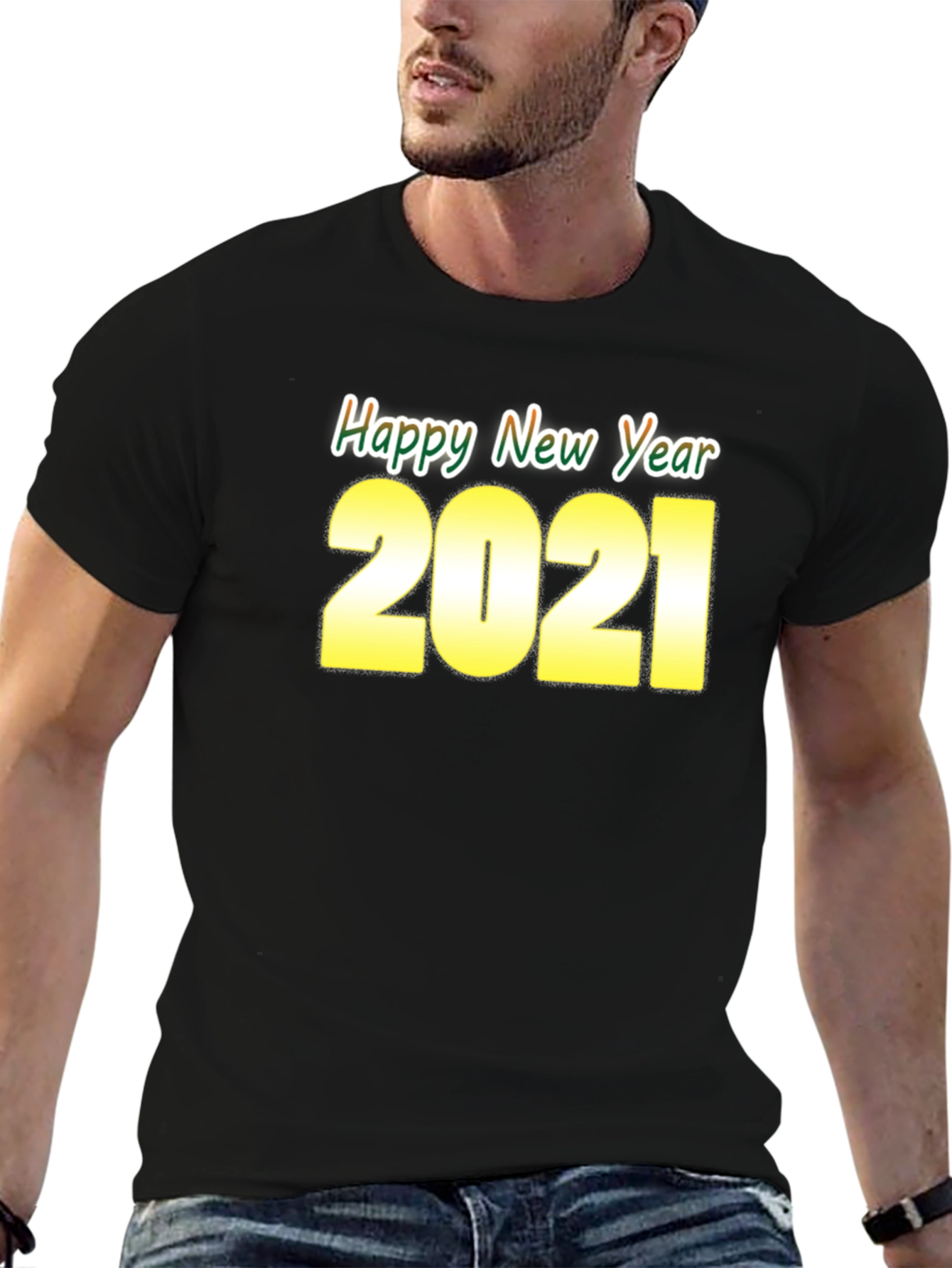 Happy New Year 2021 T-Shirt | Black Holiday Tee