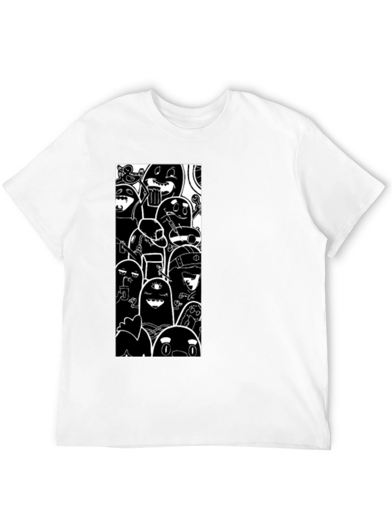 Cartoon Character Graphic Print Black T-Shirt