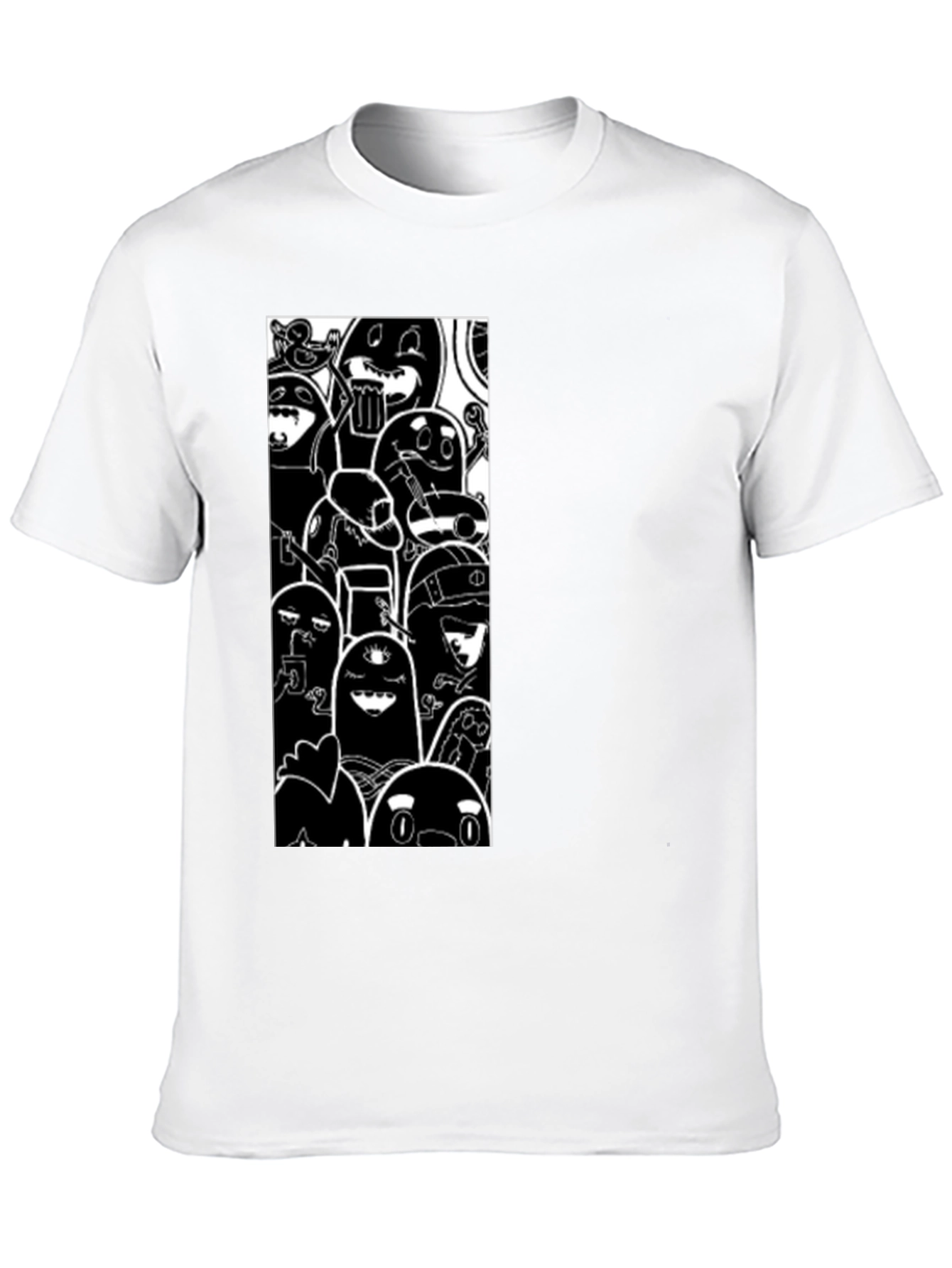 Cartoon Character Graphic Print Black T-Shirt