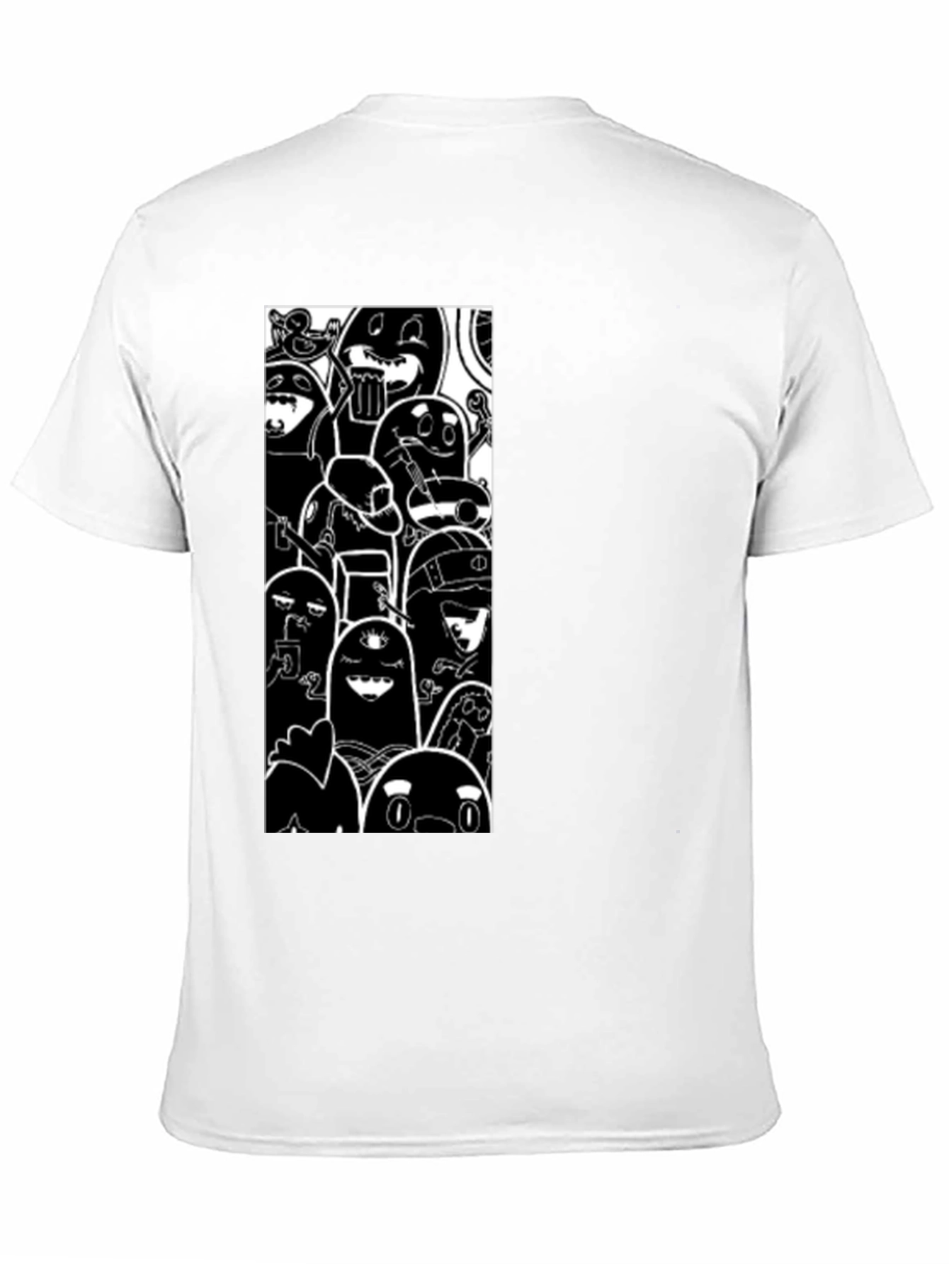 Cartoon Character Graphic Print Black T-Shirt