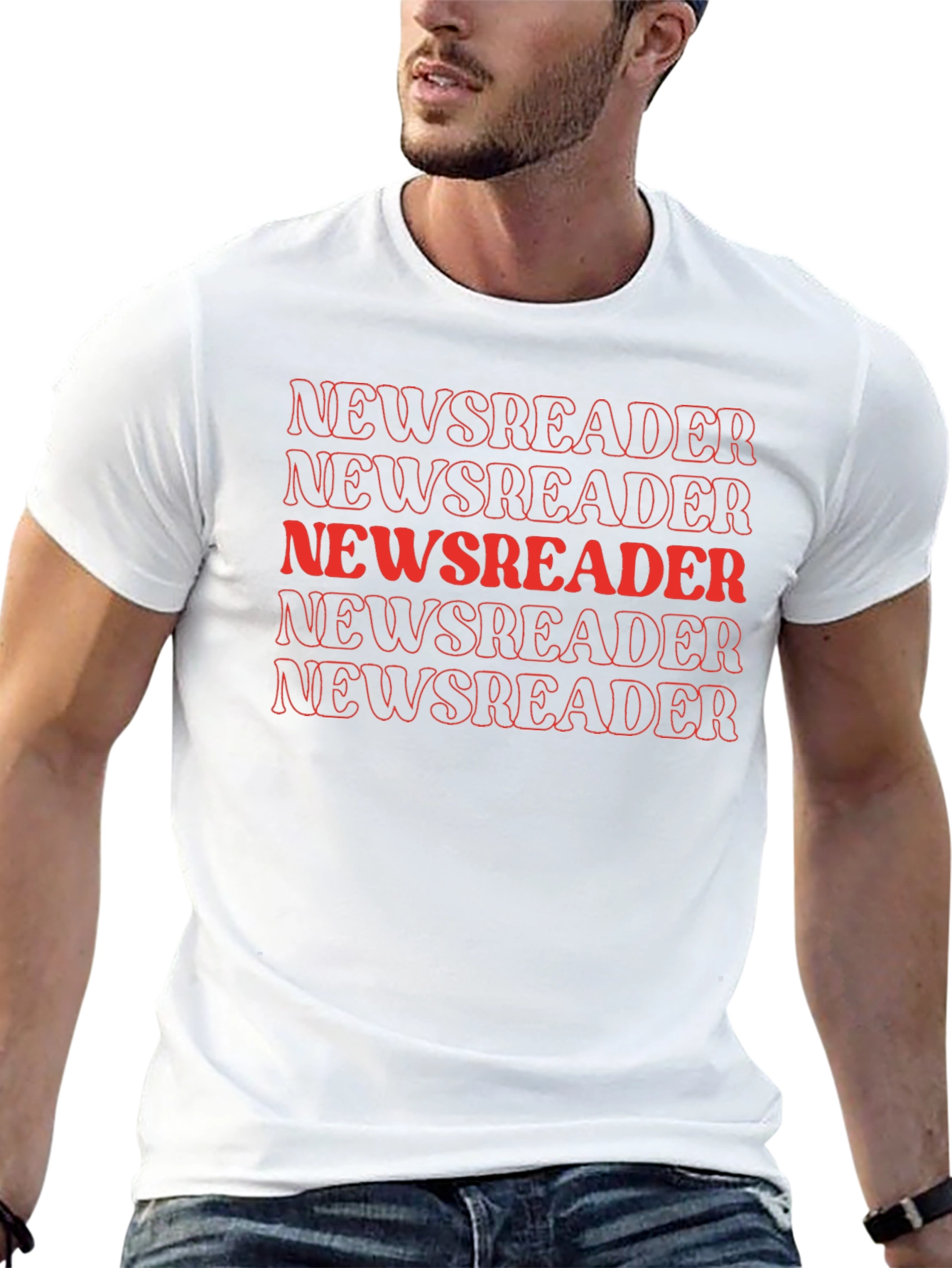 Newsreader Black Graphic Tee - Retro Style