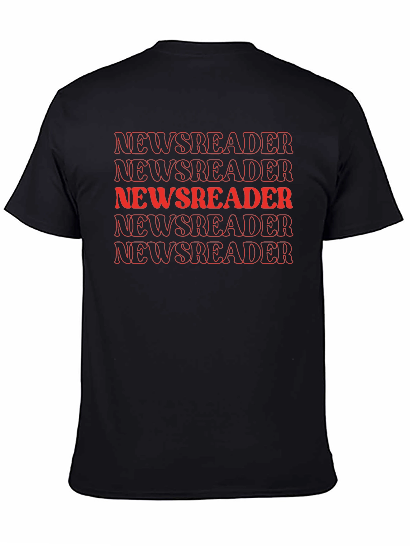 Newsreader Black Graphic Tee - Retro Style