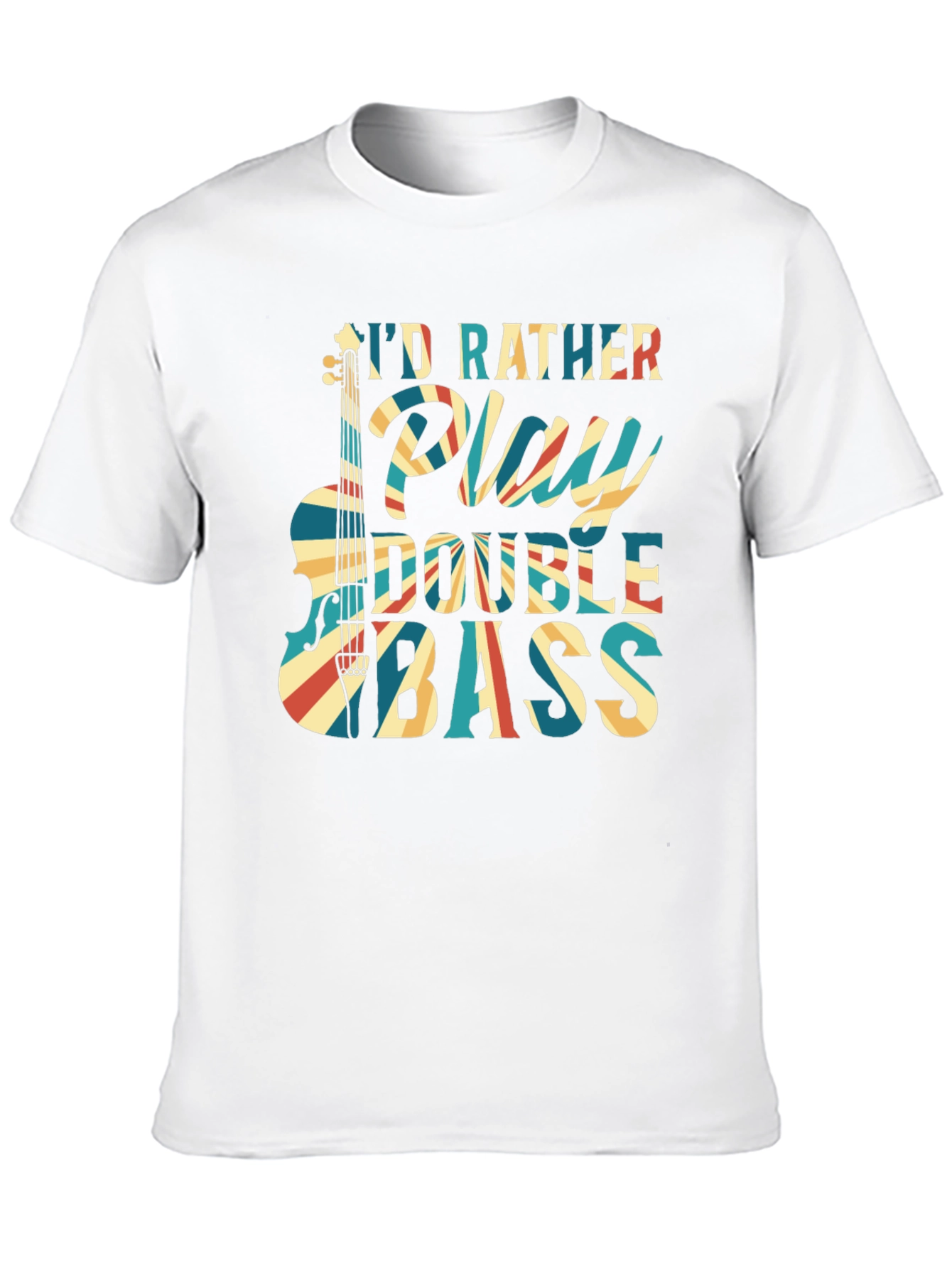 Double Bass Player Black T-Shirt