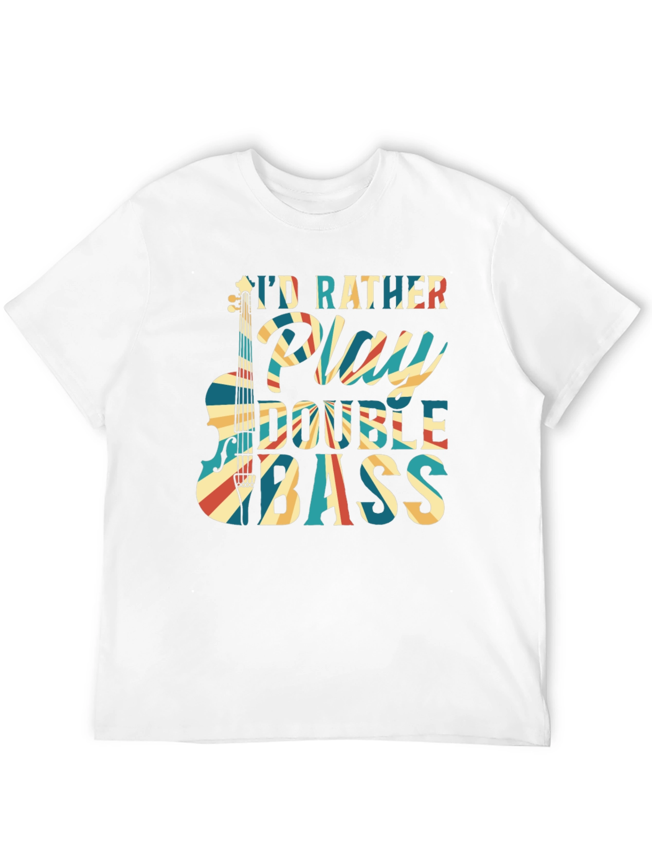 Double Bass Player Black T-Shirt