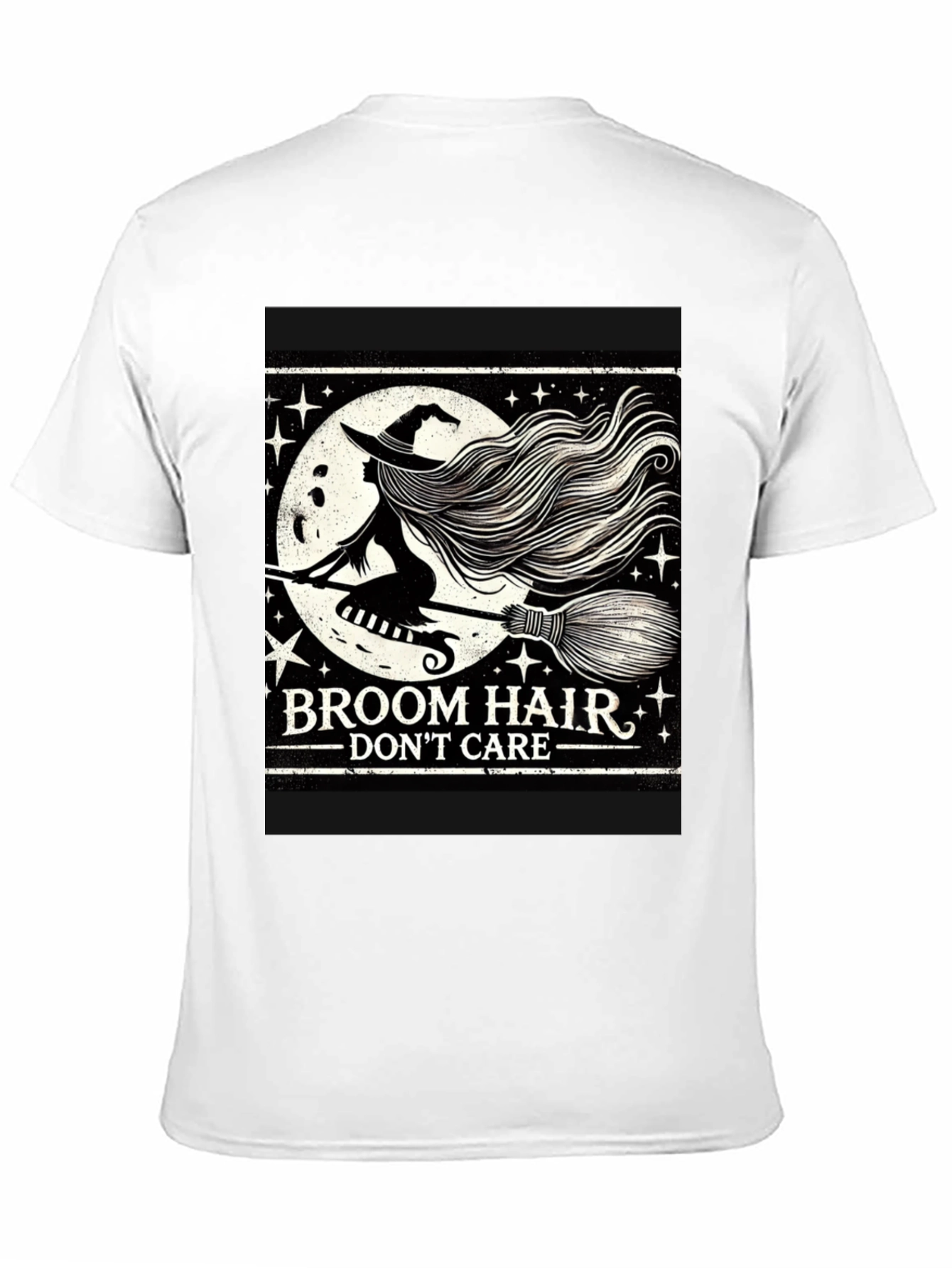 Broom Hair Dont Care Halloween Graphic T-Shirt