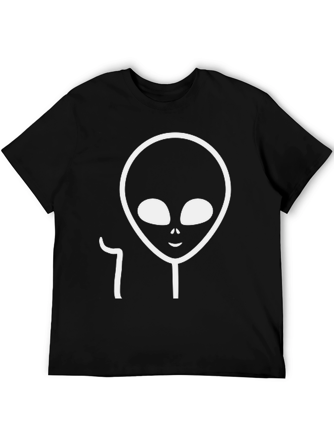 Alien Head Graphic Black T-Shirt