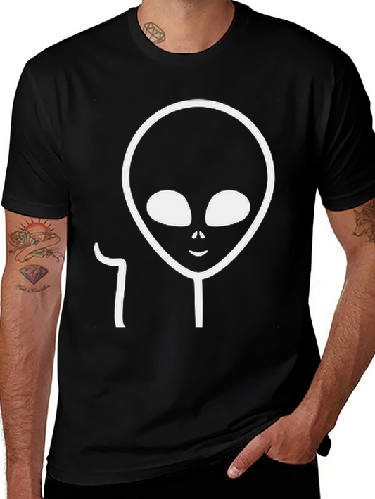 Alien Head Graphic Black T-Shirt