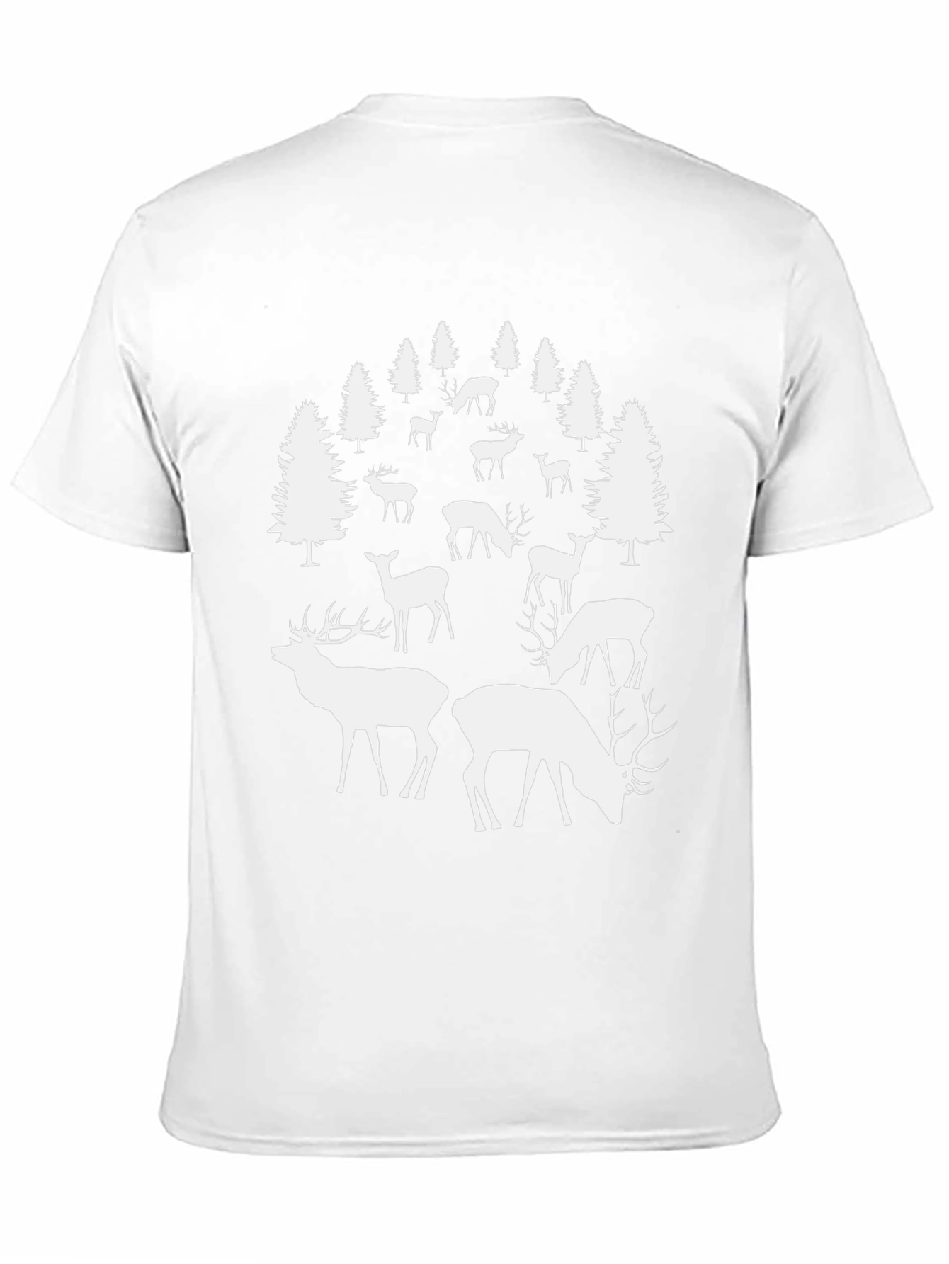 Deer Forest Graphic Tee - Black Casual Shirt