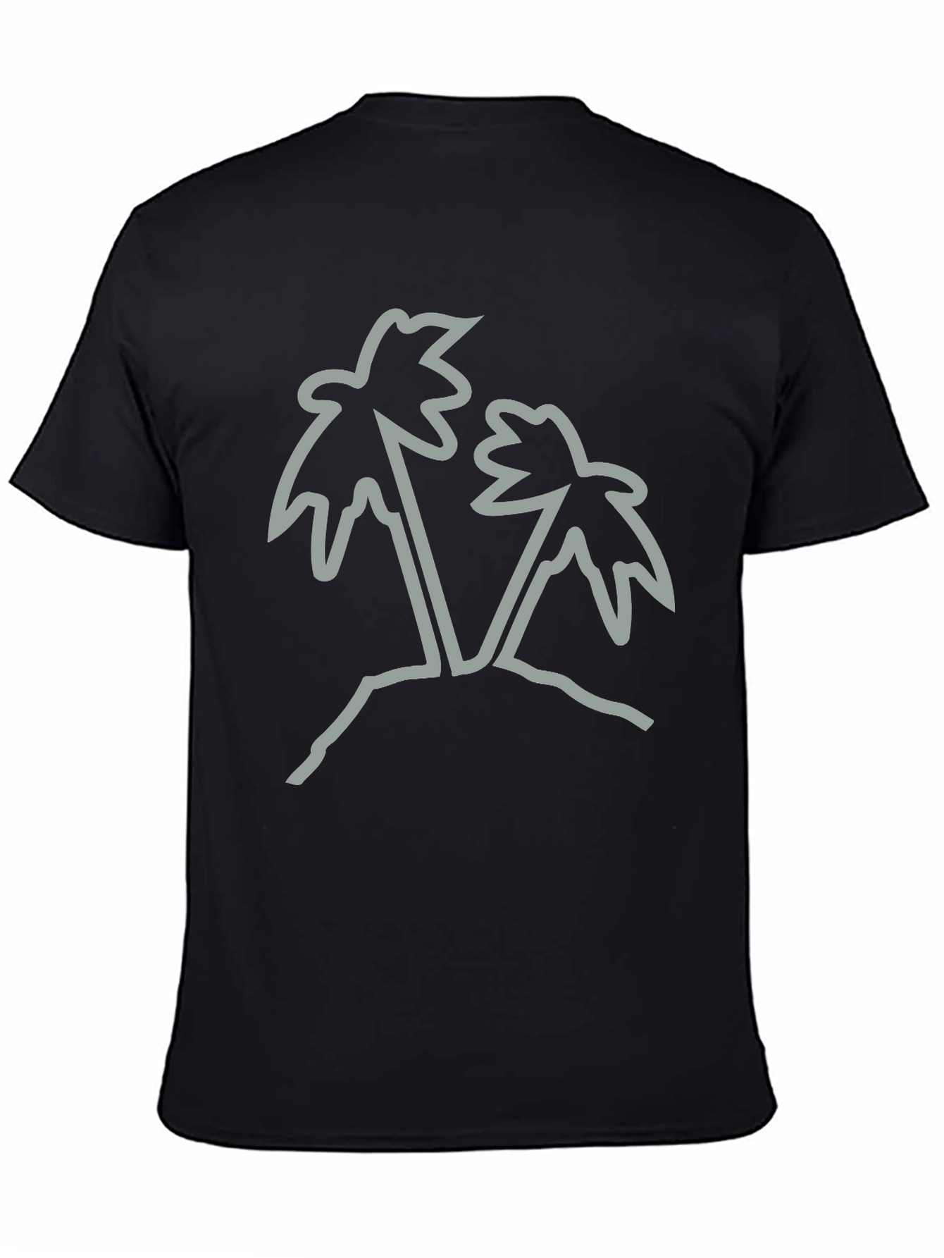 Palm Tree Graphic Tee - Black