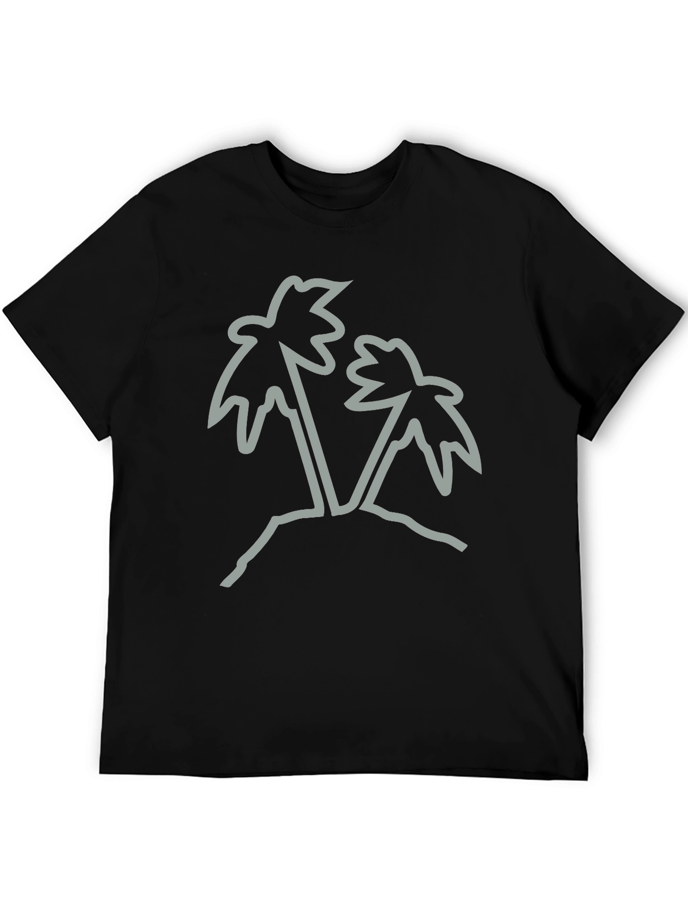 Palm Tree Graphic Tee - Black