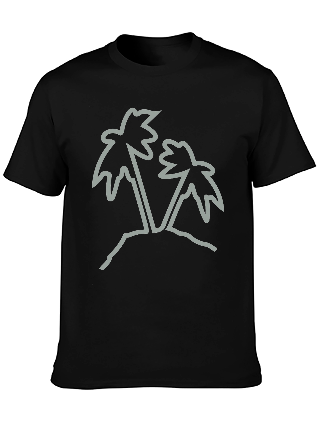 Palm Tree Graphic Tee - Black