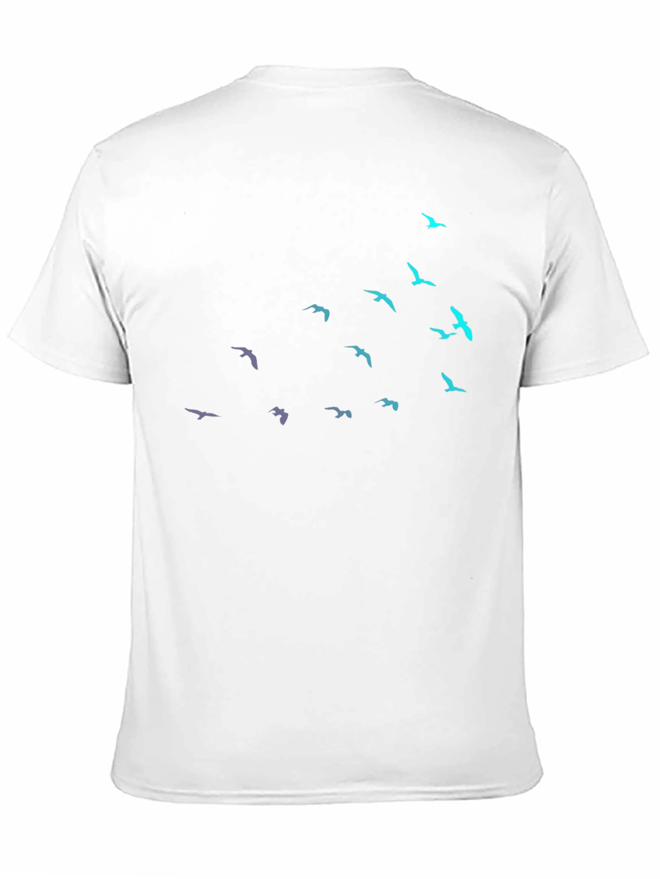 Black T-Shirt with Bird Silhouette Design