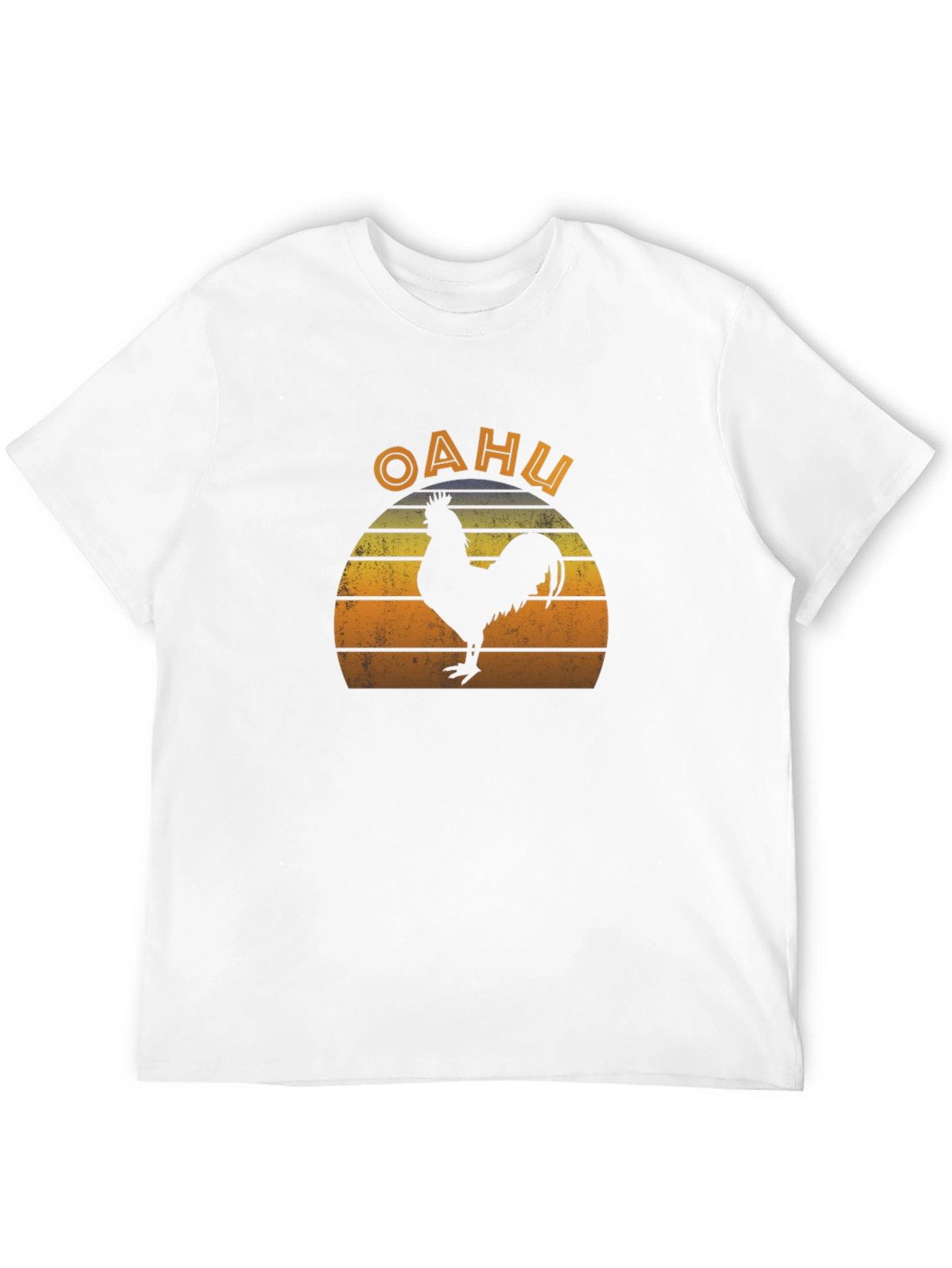 Oahu Rooster Retro T-Shirt - Island Vibes