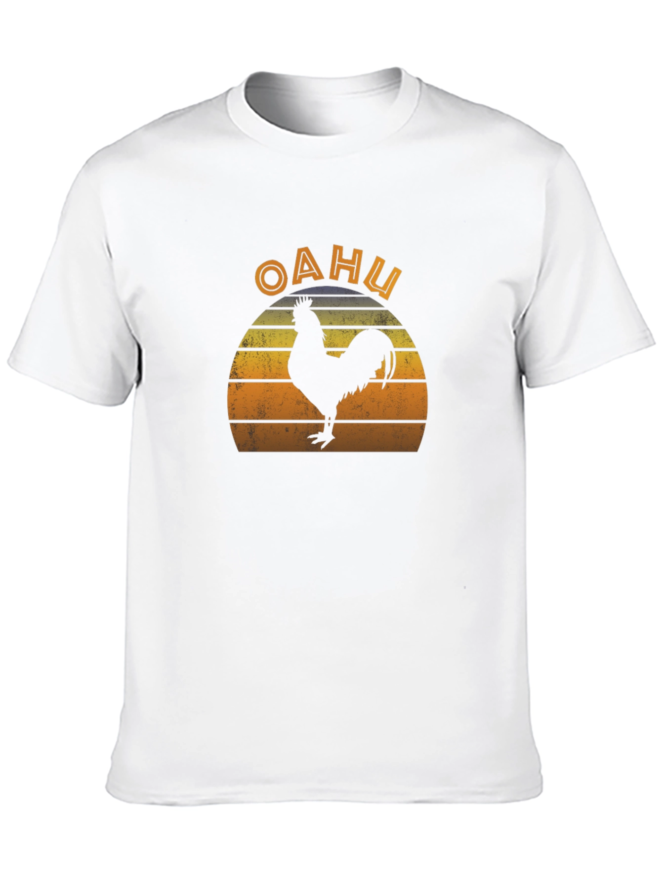 Oahu Rooster Retro T-Shirt - Island Vibes