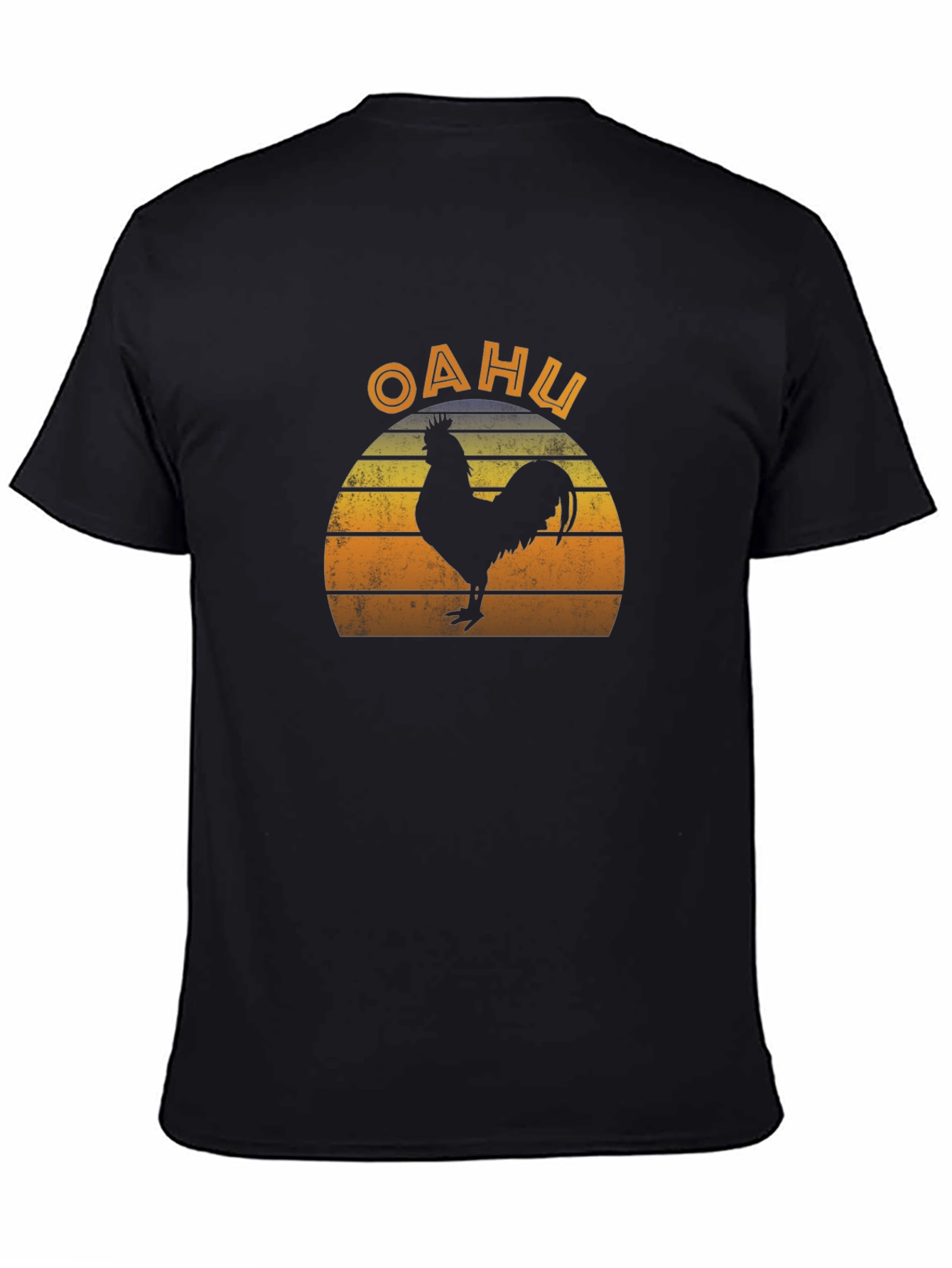 Oahu Rooster Retro T-Shirt - Island Vibes