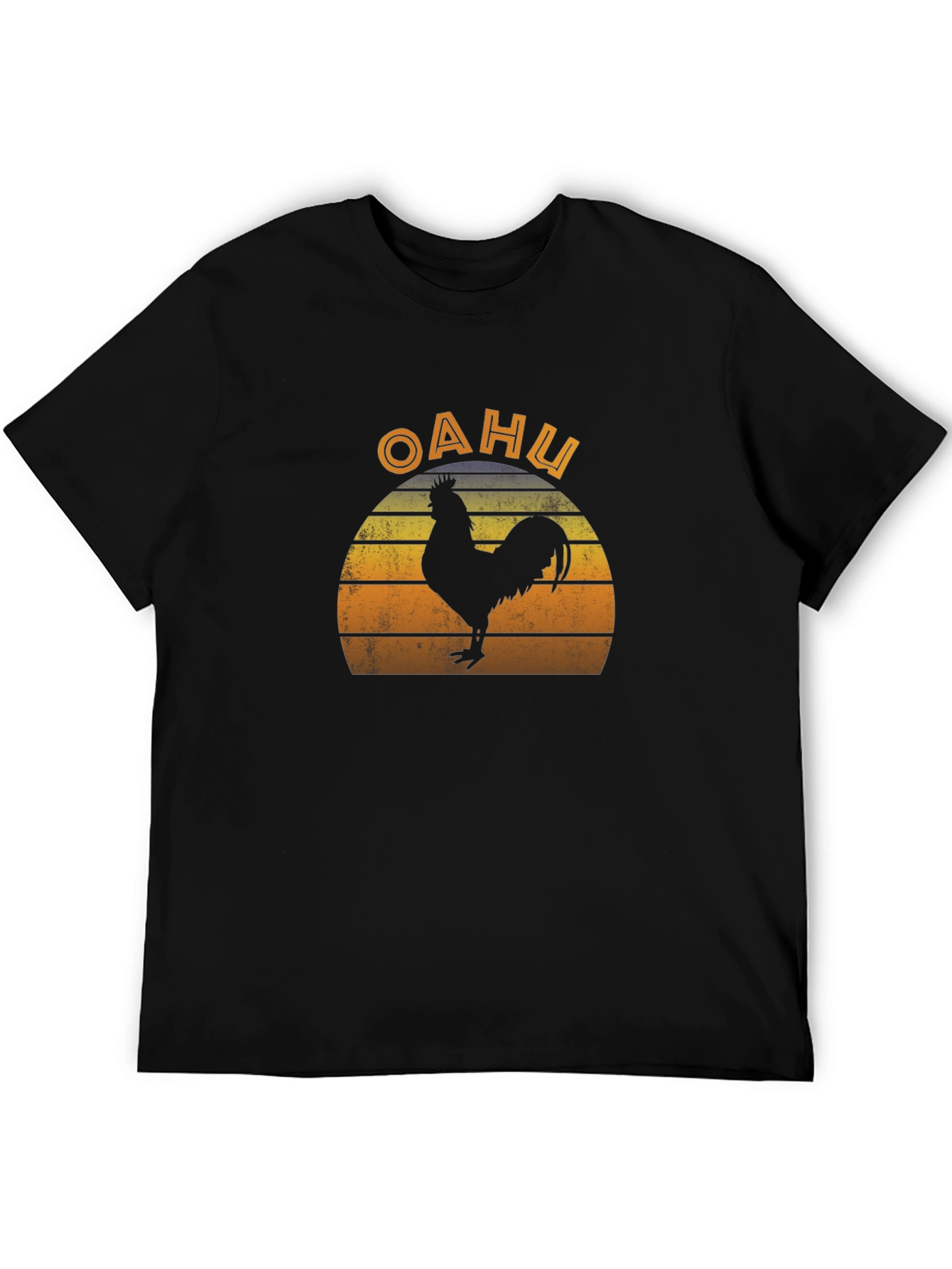 Oahu Rooster Retro T-Shirt - Island Vibes