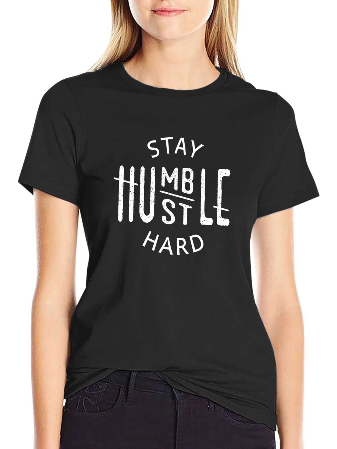 Stay Humble Hustle Hard Black T-Shirt