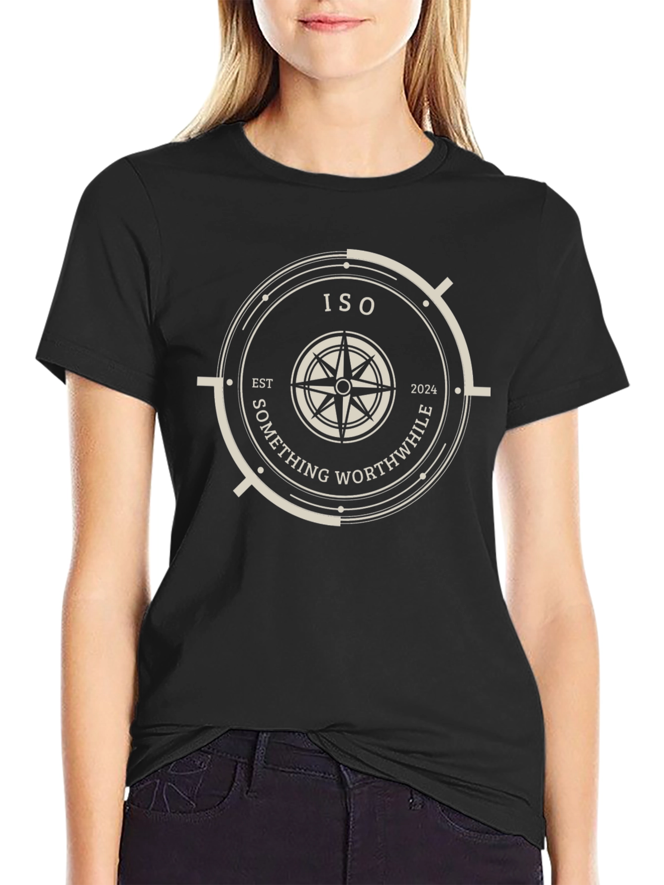 ISO Something Worthwhile Black Graphic Tee