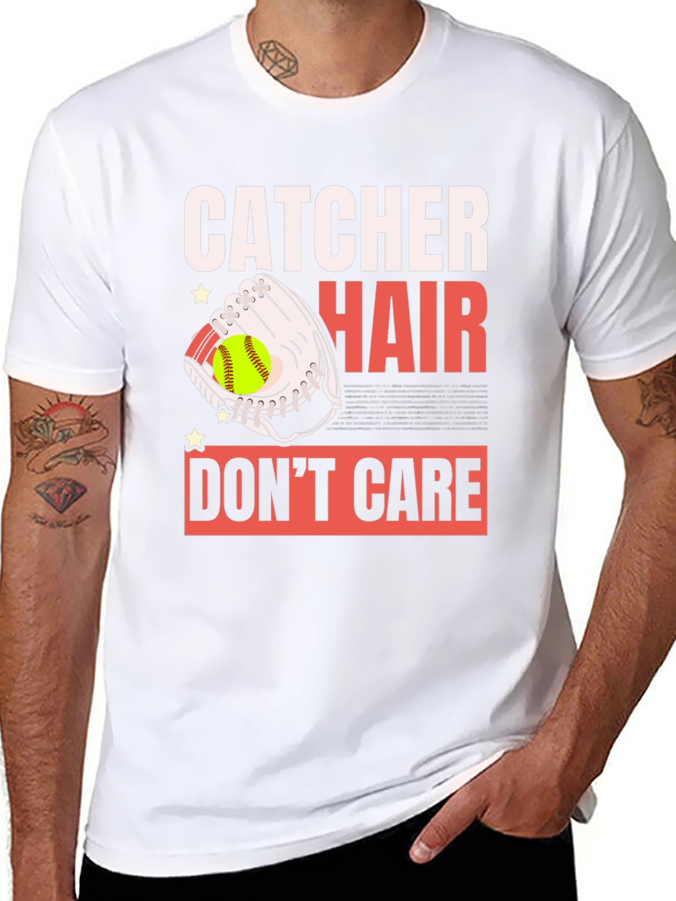 Catcher Hair Dont Care Graphic T-Shirt