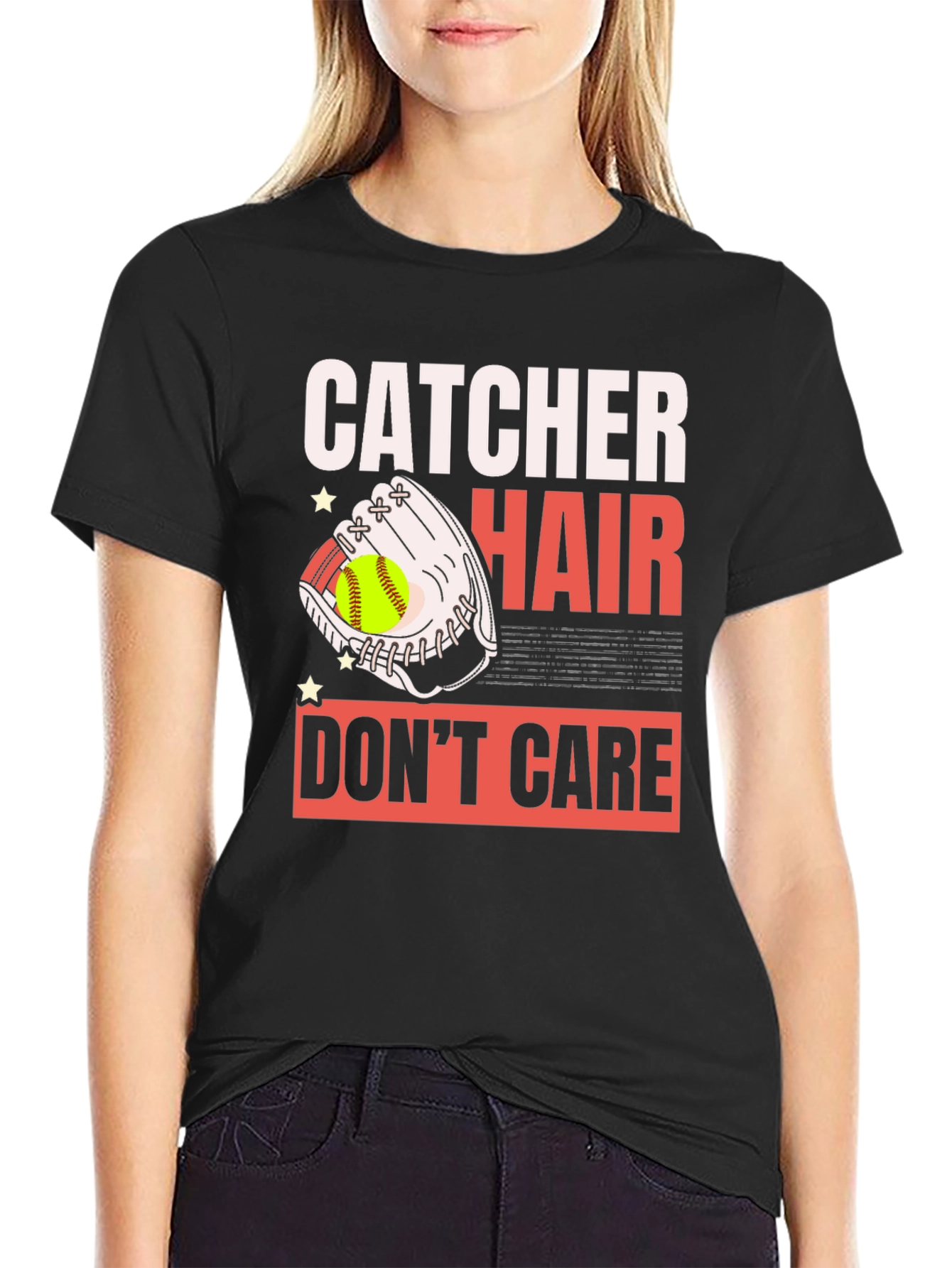 Catcher Hair Dont Care Graphic T-Shirt