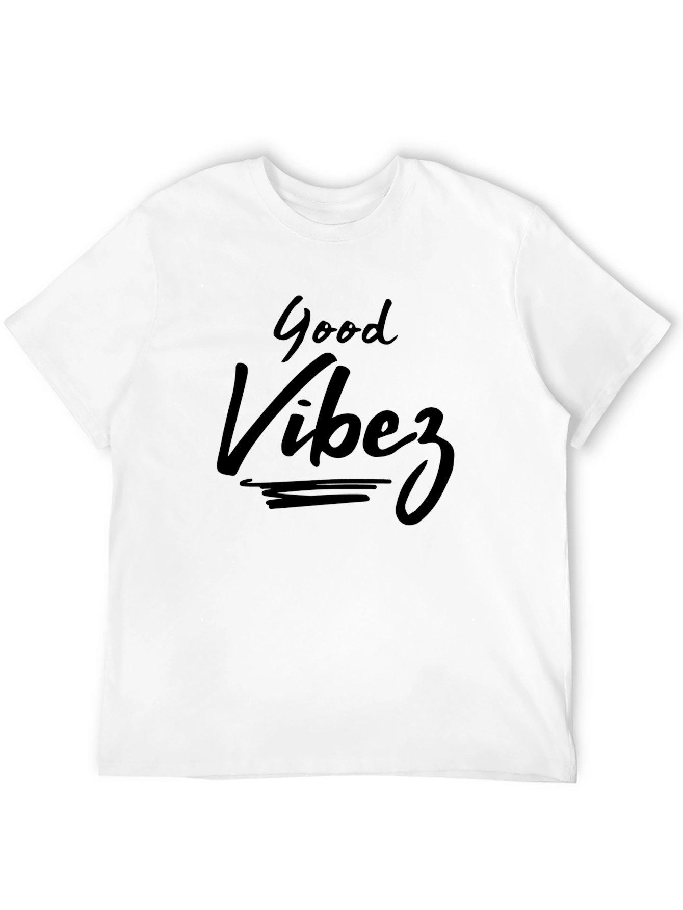 Good Vibez Black Graphic Tee Casual Style