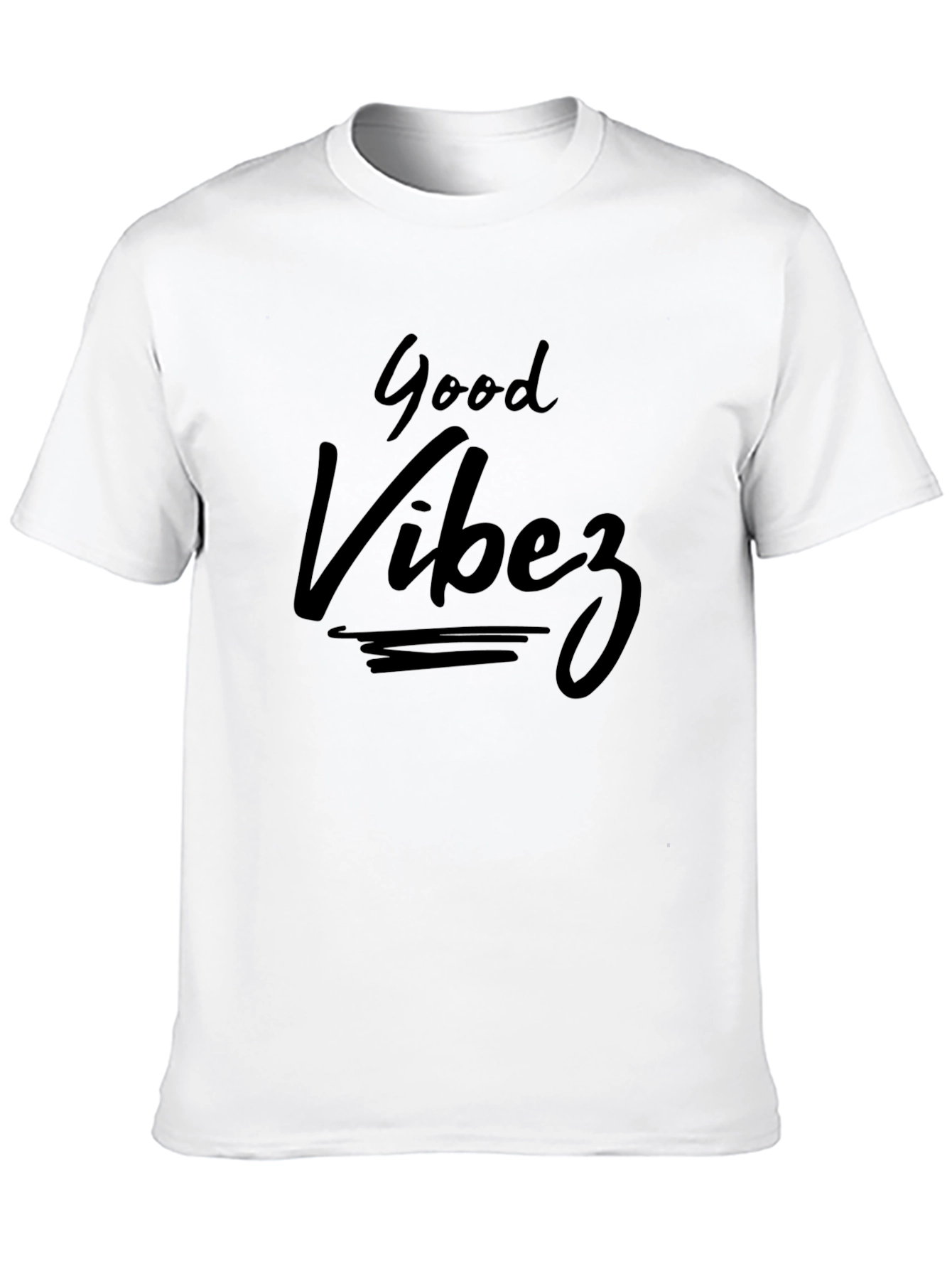 Good Vibez Black Graphic Tee Casual Style