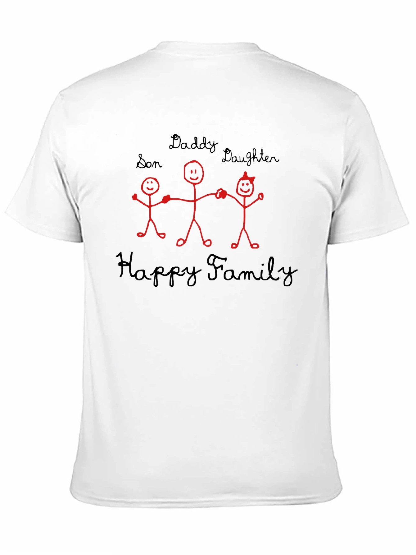 Happy Family T-Shirt - Dad Son Daughter Graphic Tee