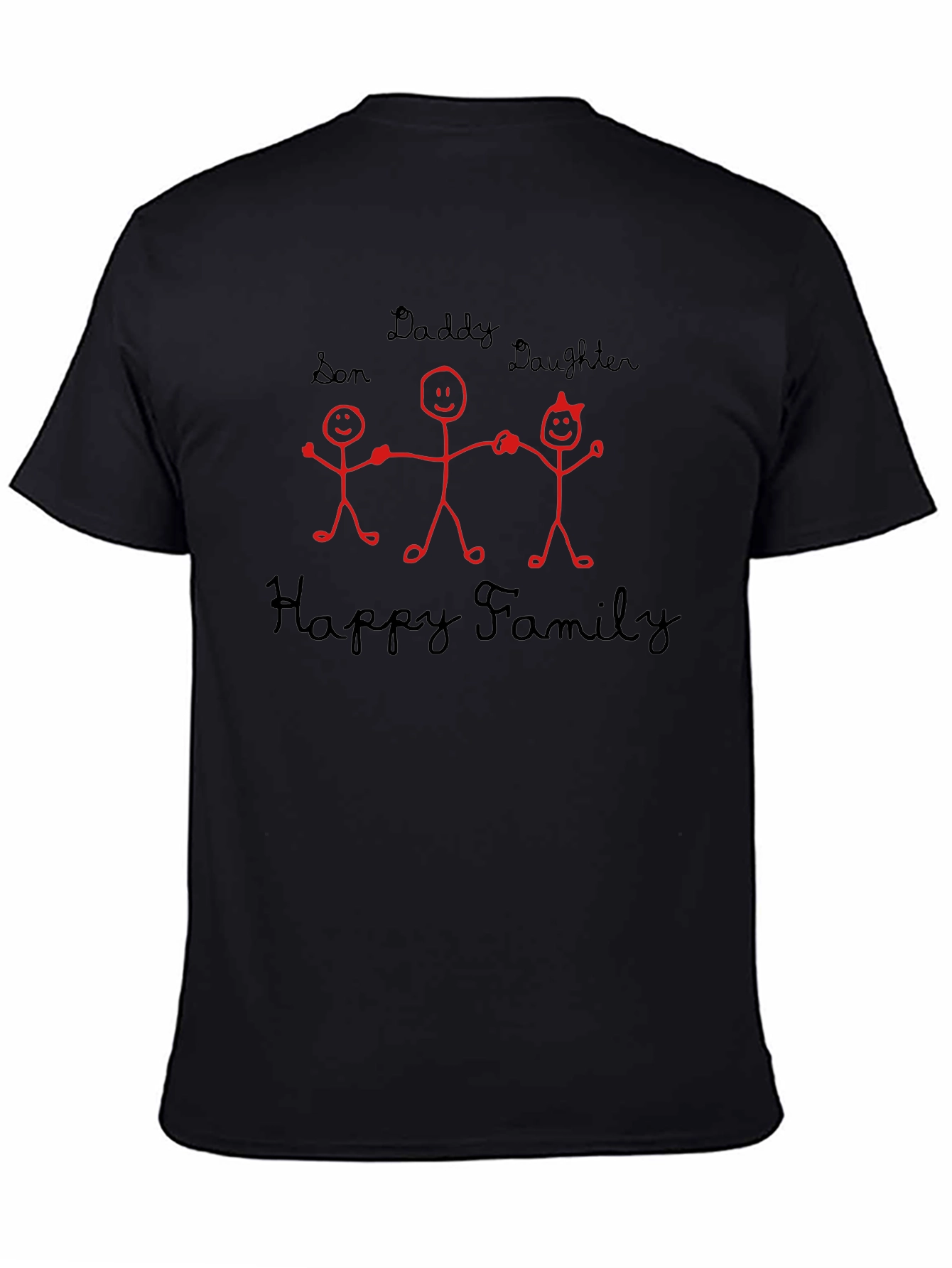 Happy Family T-Shirt - Dad Son Daughter Graphic Tee