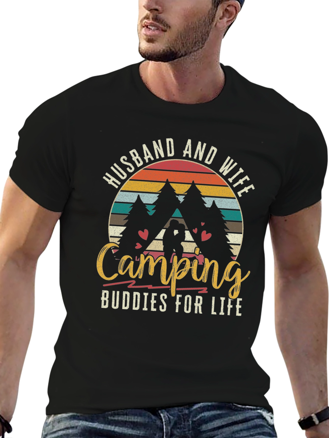 Husband and Wife Camping Buddies T-Shirt