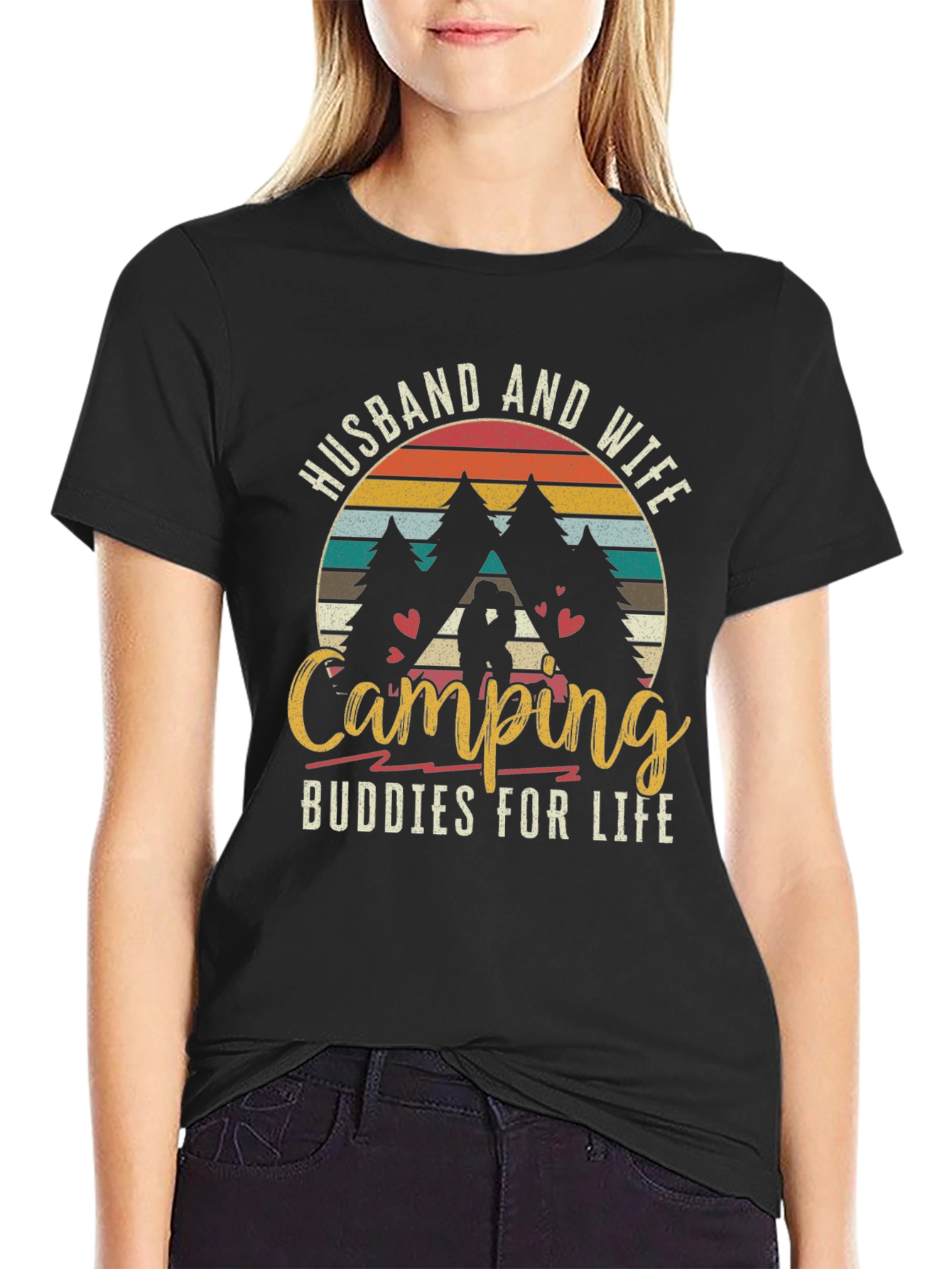Husband and Wife Camping Buddies T-Shirt