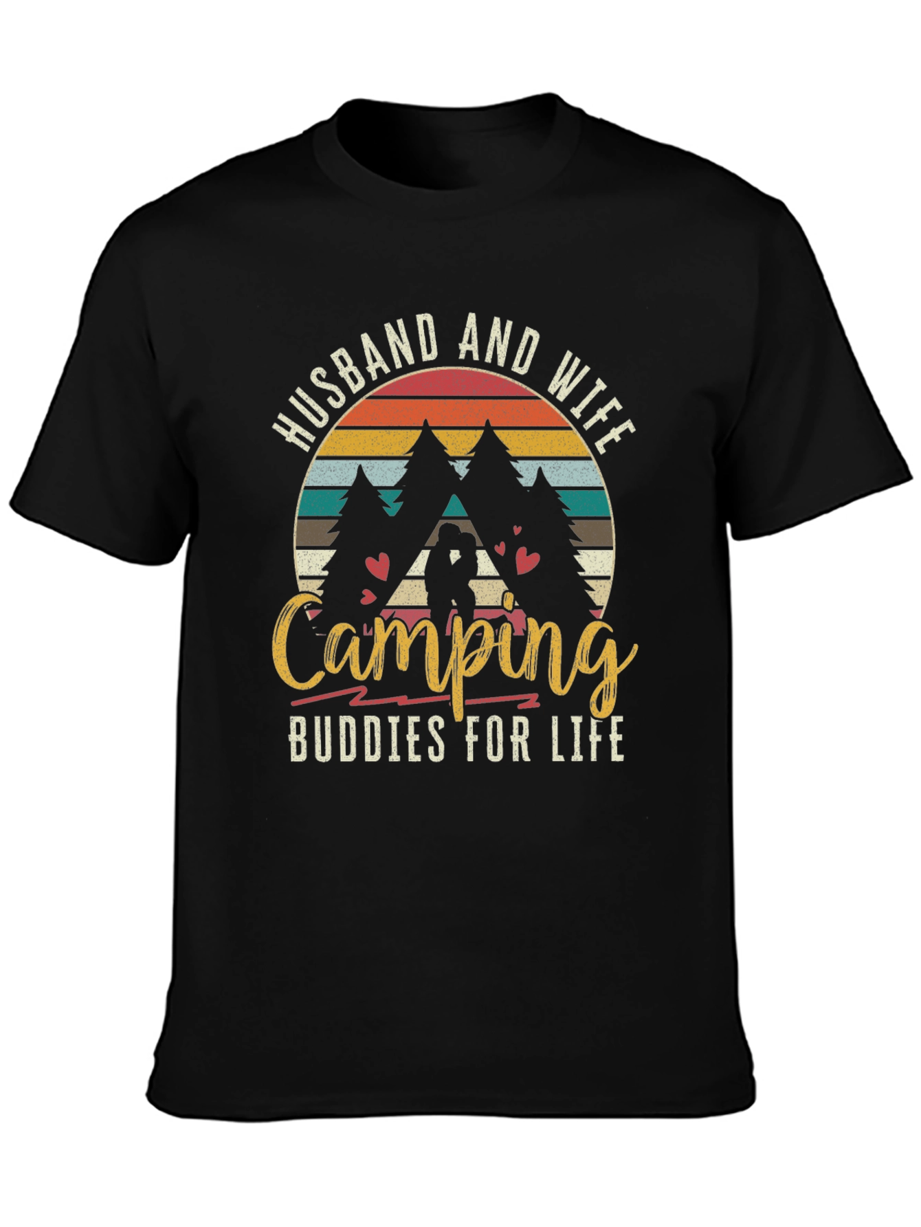 Husband and Wife Camping Buddies T-Shirt