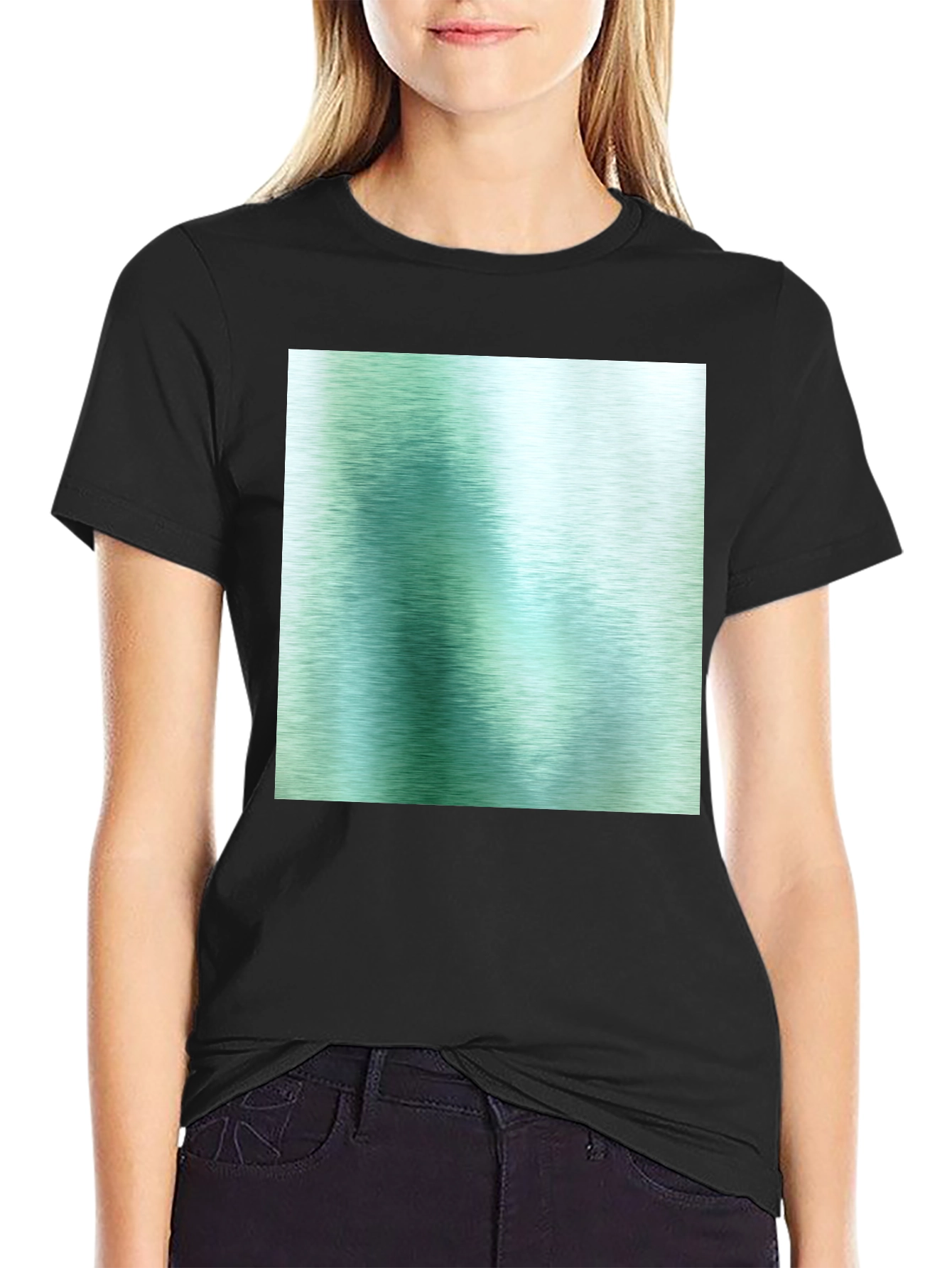 Modern Abstract Graphic T-Shirt - Black