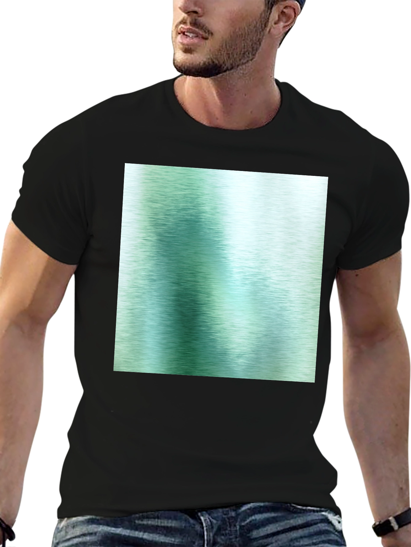 Modern Abstract Graphic T-Shirt - Black