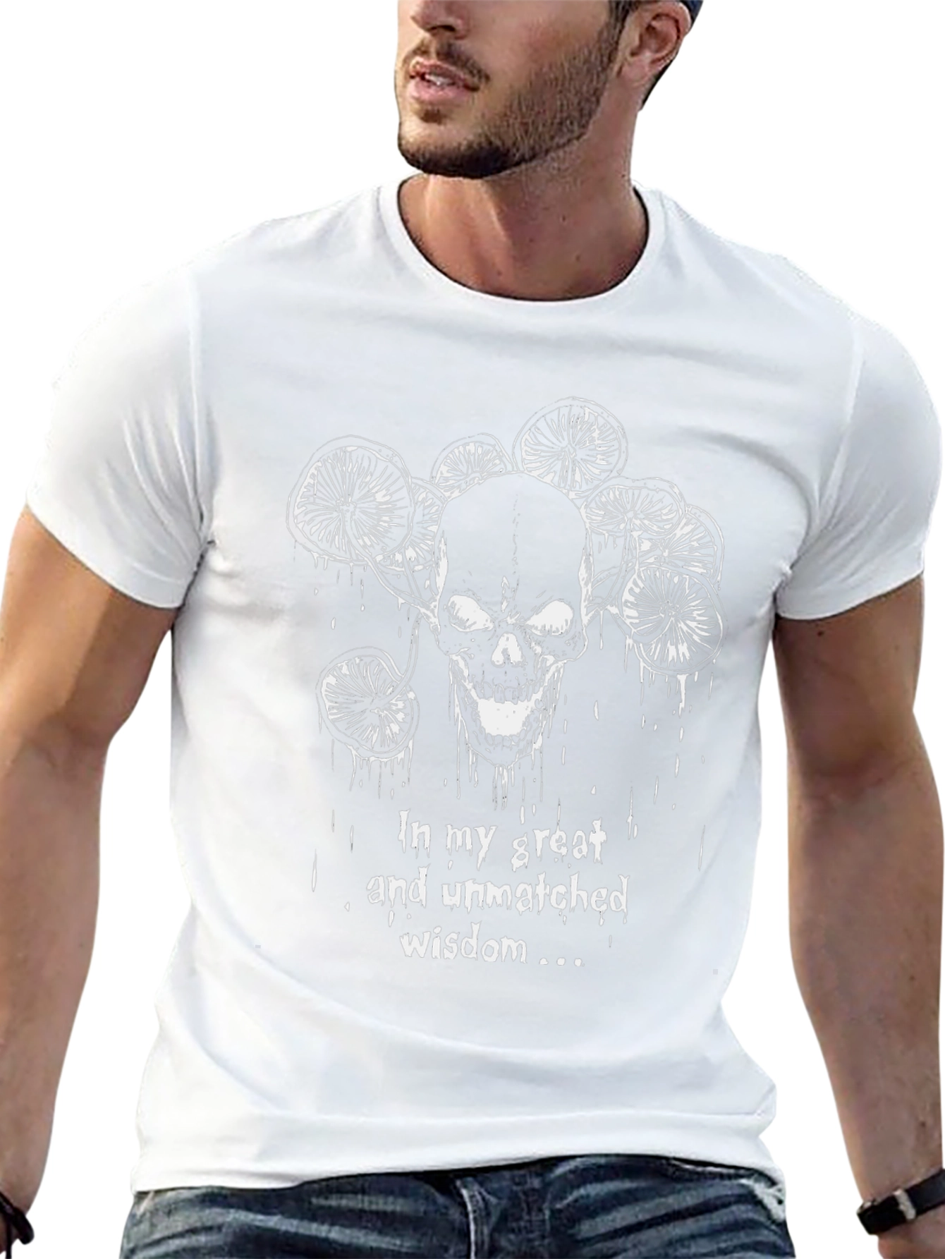 Skull & Mushroom Graphic Tee - Unmatched Wisdom T-Shirt