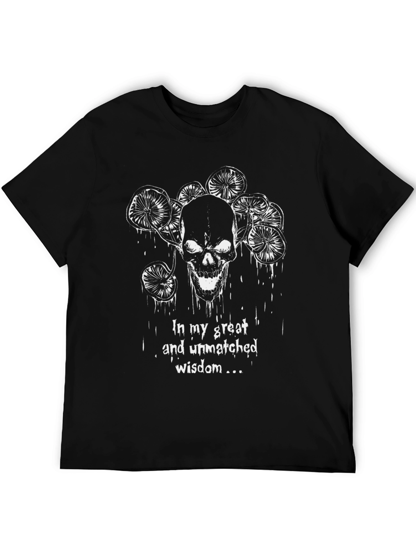 Skull & Mushroom Graphic Tee - Unmatched Wisdom T-Shirt