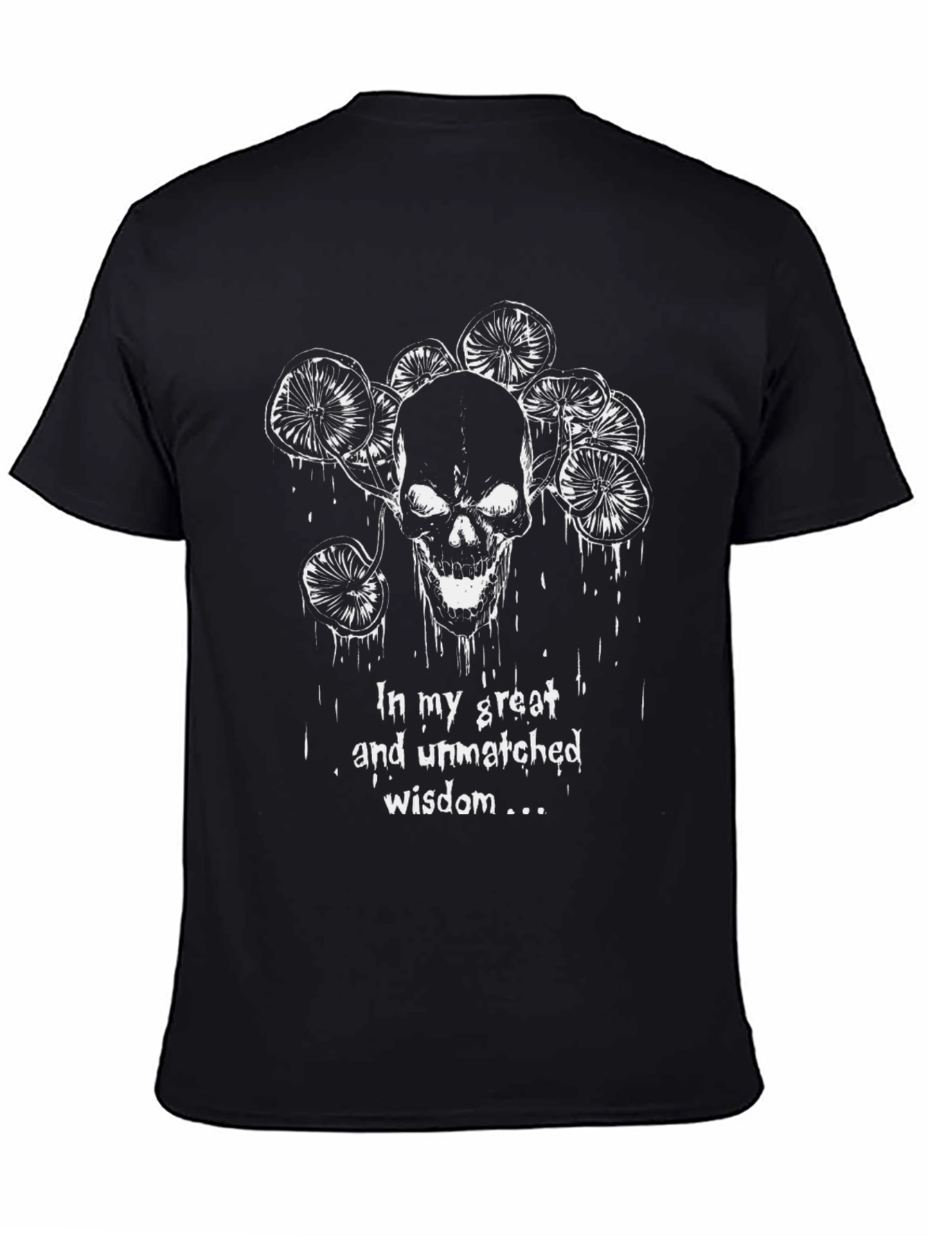 Skull & Mushroom Graphic Tee - Unmatched Wisdom T-Shirt