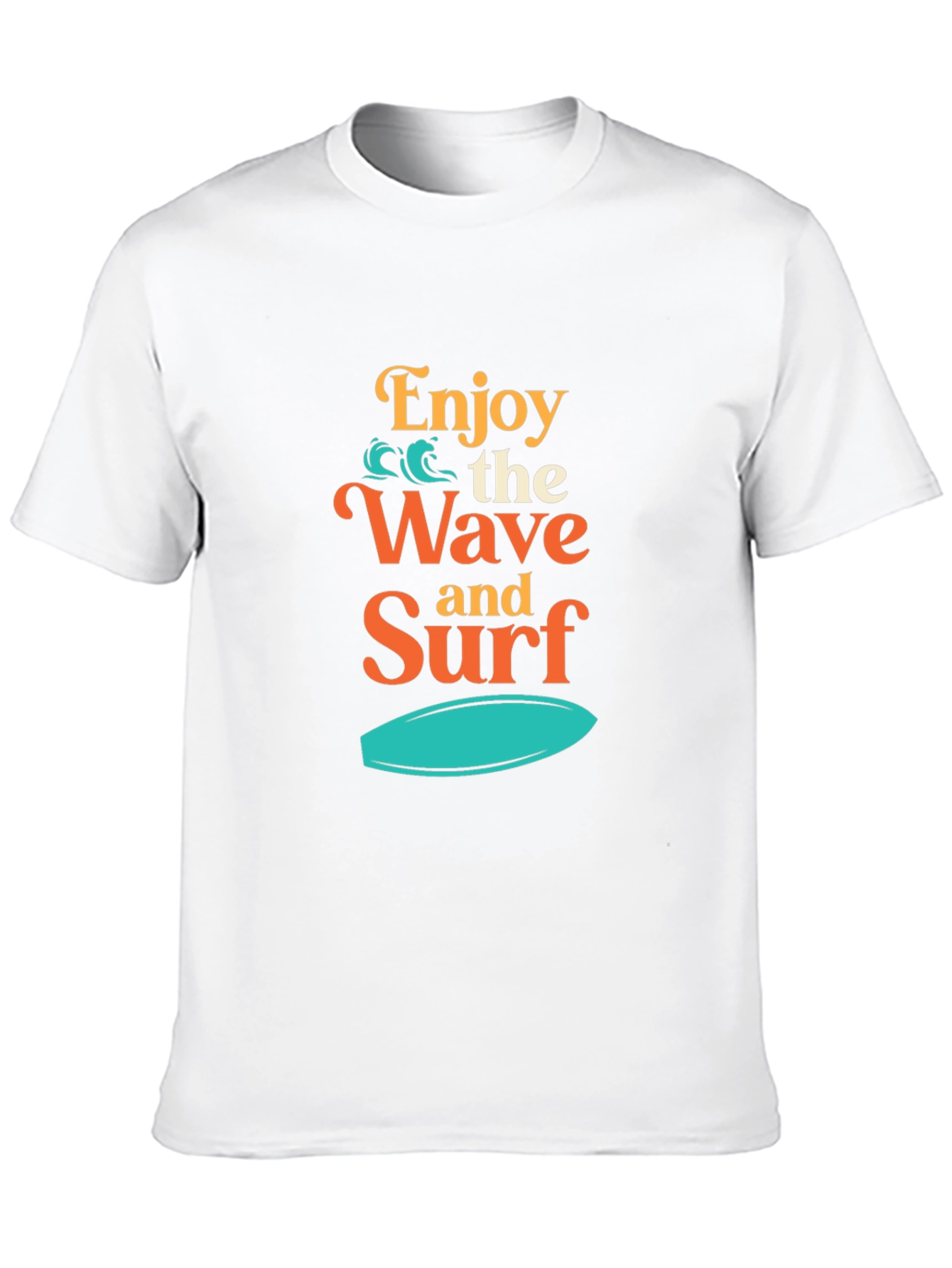 Enjoy the Wave and Surf Black T-Shirt