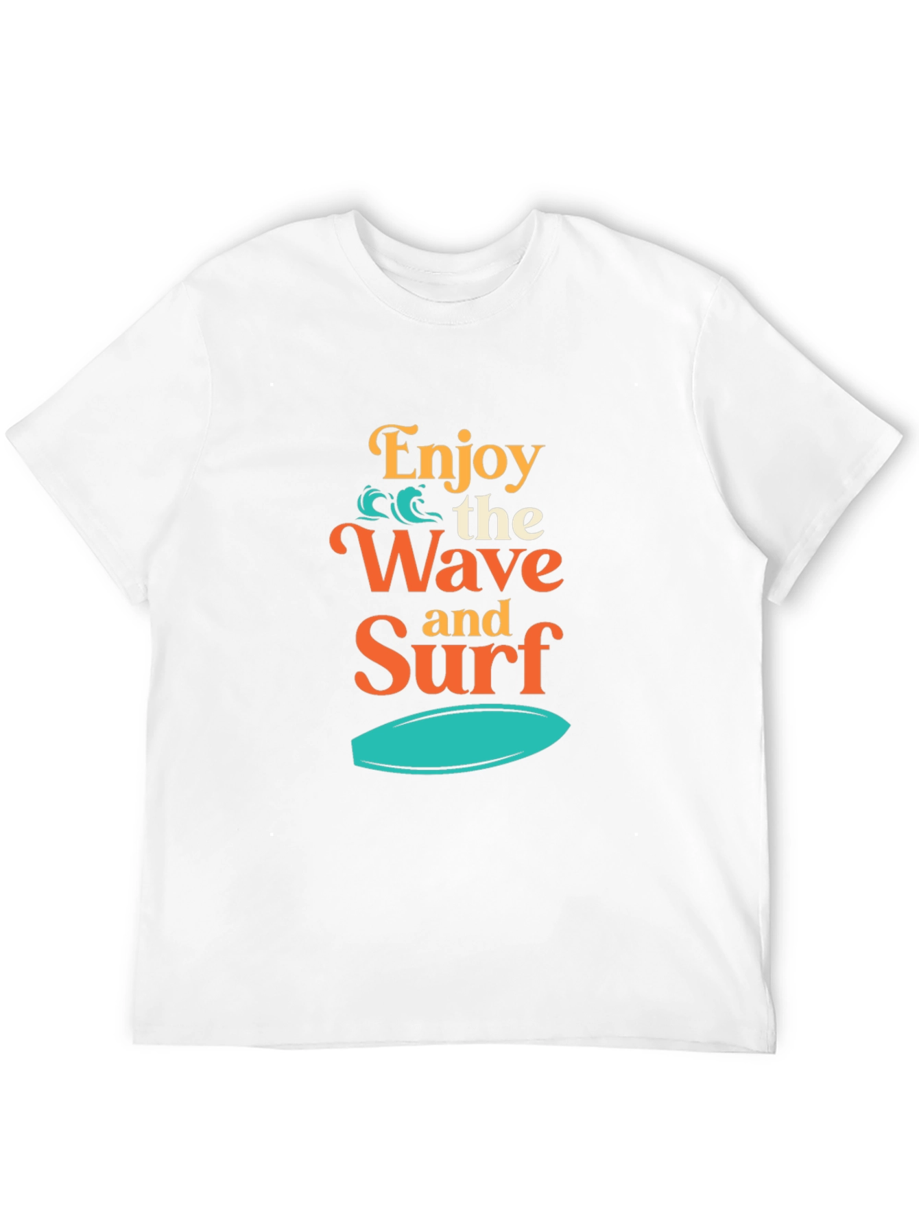 Enjoy the Wave and Surf Black T-Shirt