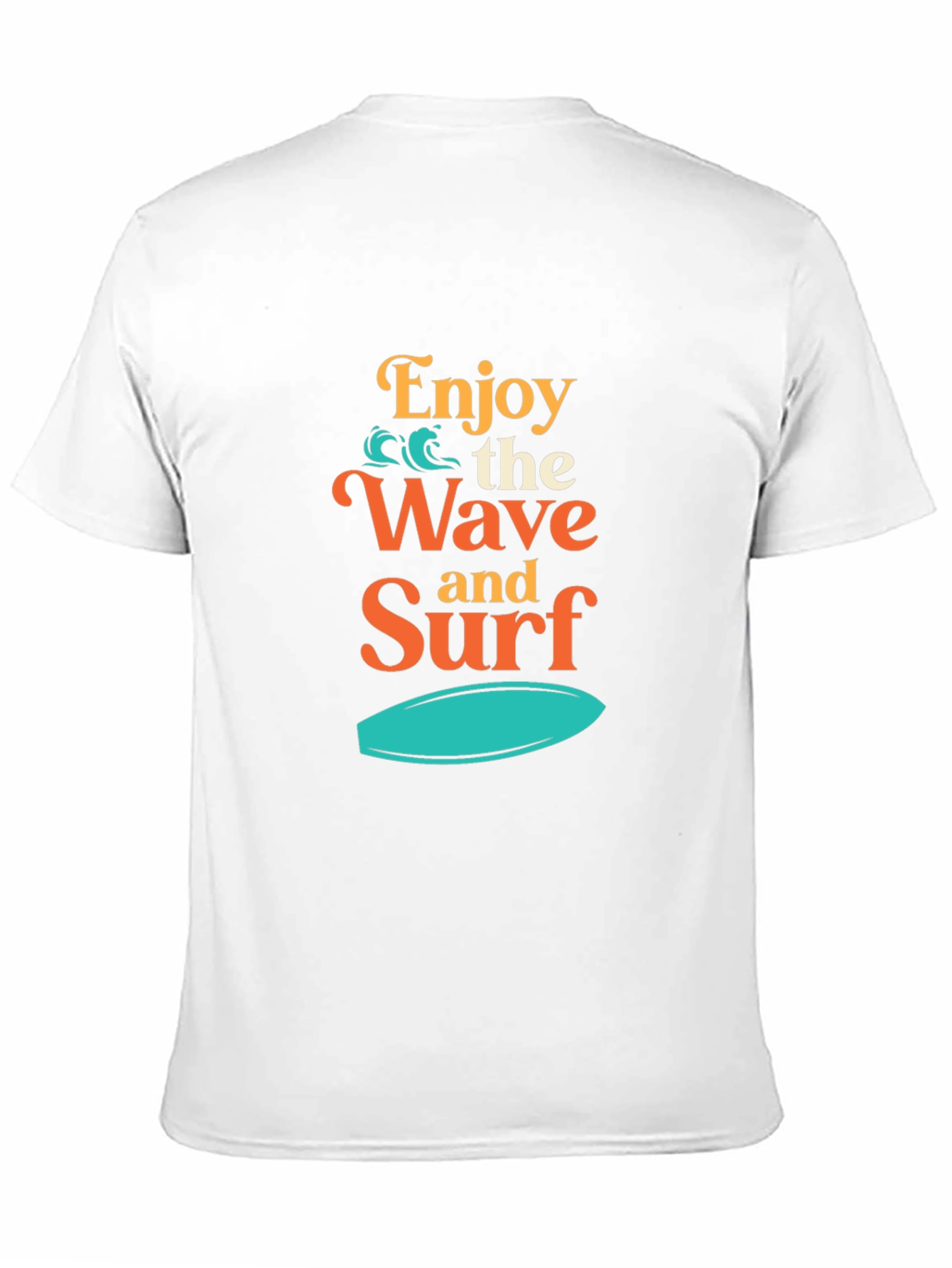 Enjoy the Wave and Surf Black T-Shirt