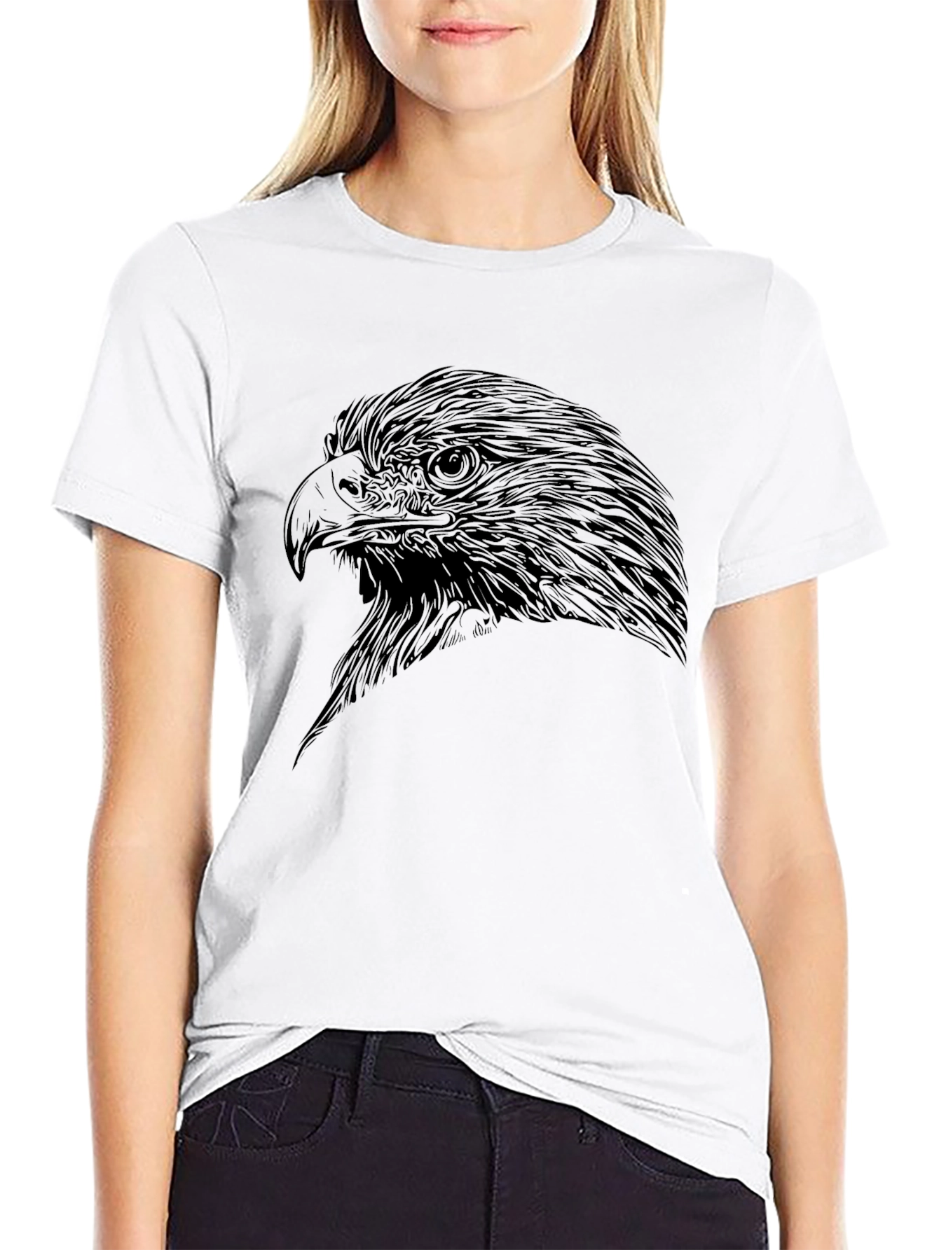 Black Eagle Graphic Tee - Mens Fashion