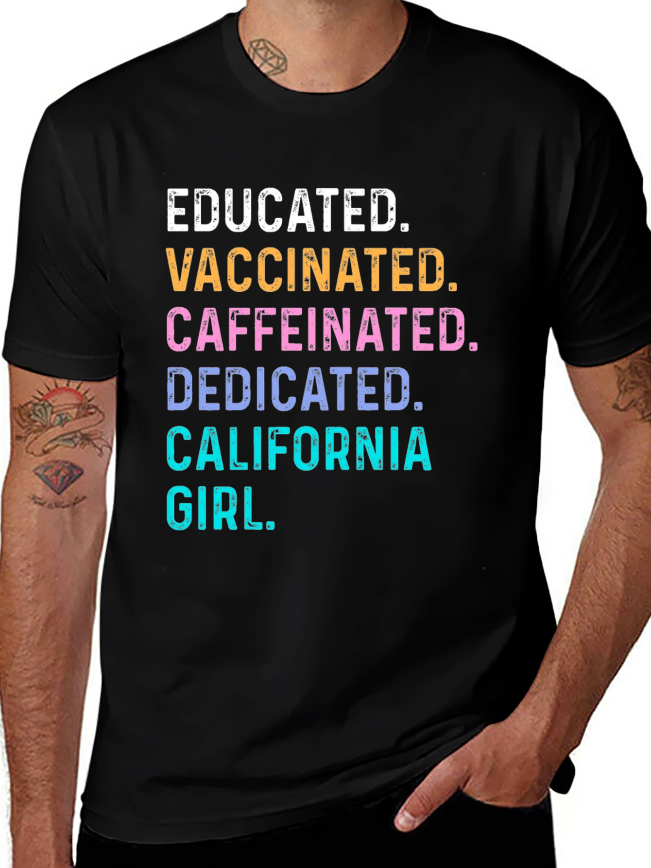 Educated Vaccinated California Girl T-Shirt