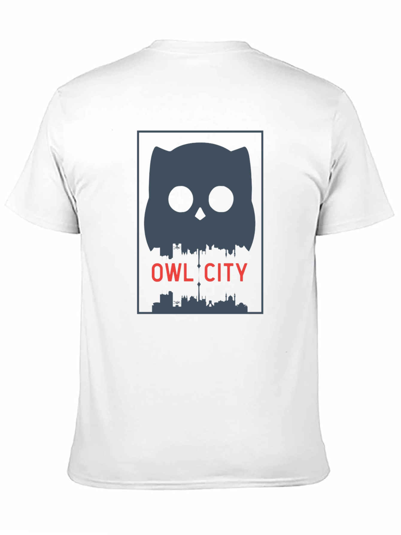 Owl City Graphic Print Black T-Shirt