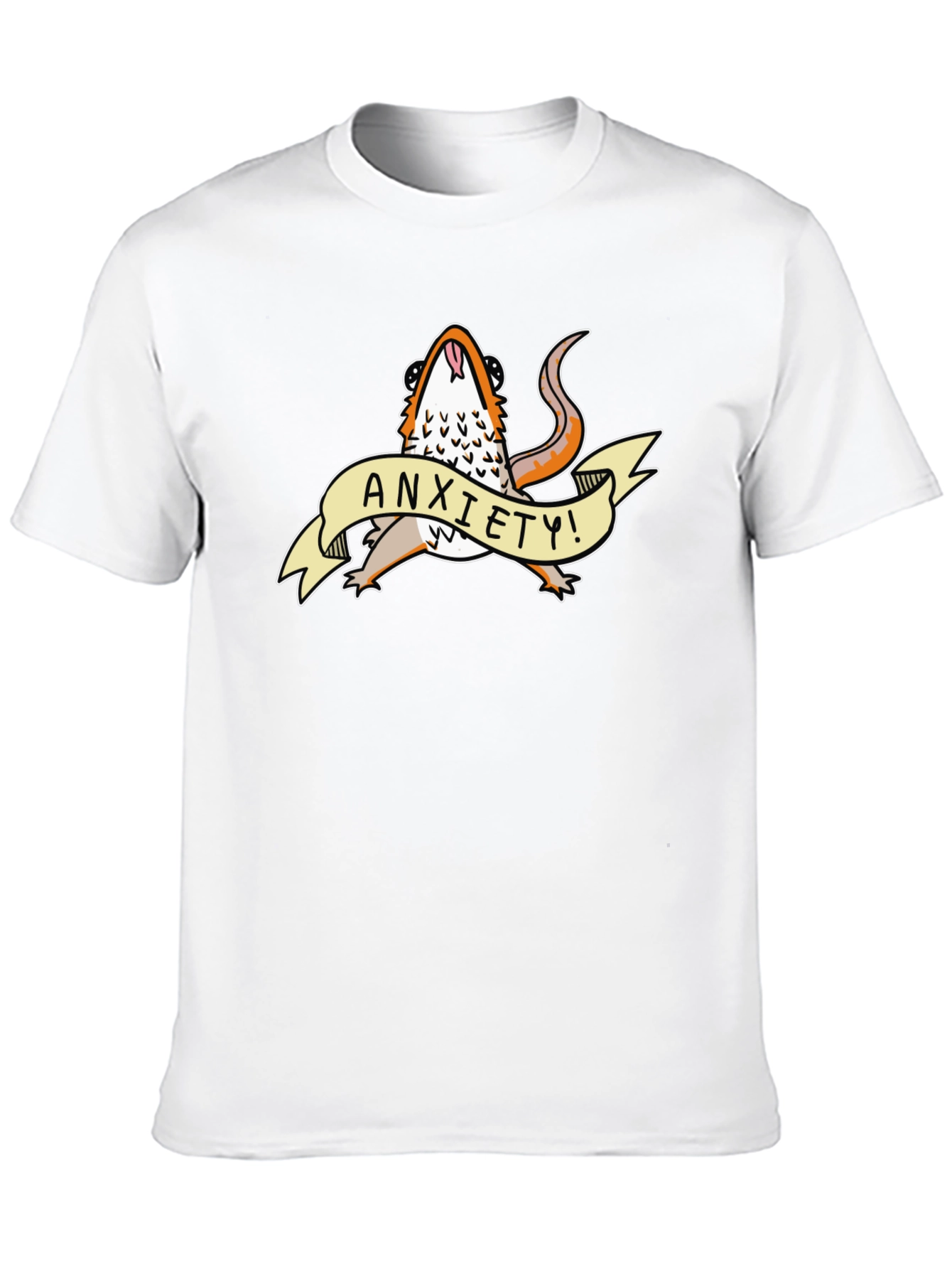 Anxiety Lizard Graphic Tee - Black