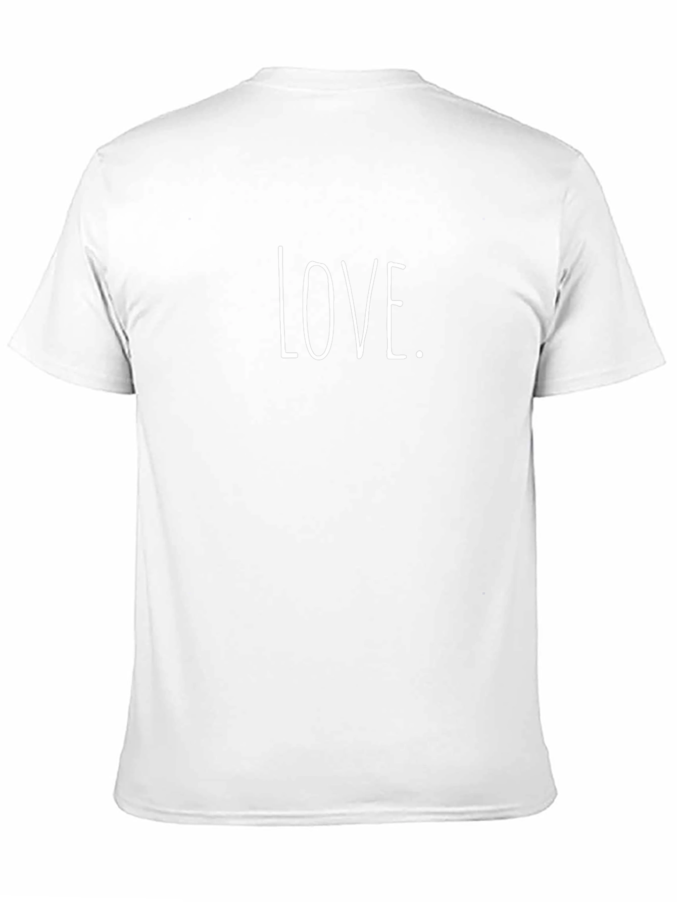 Love Graphic Print Crew Neck T-Shirt - Black