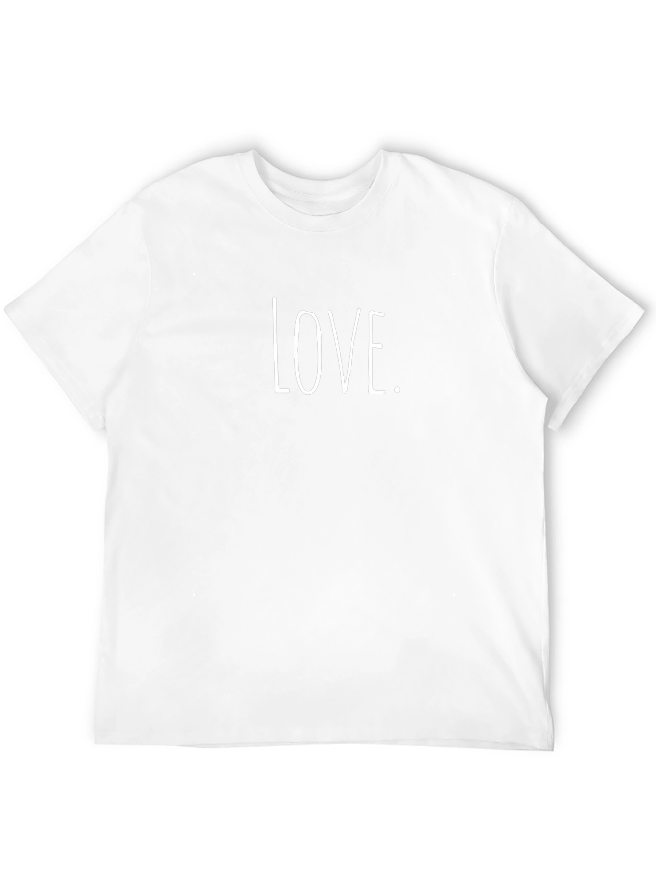 Love Graphic Print Crew Neck T-Shirt - Black