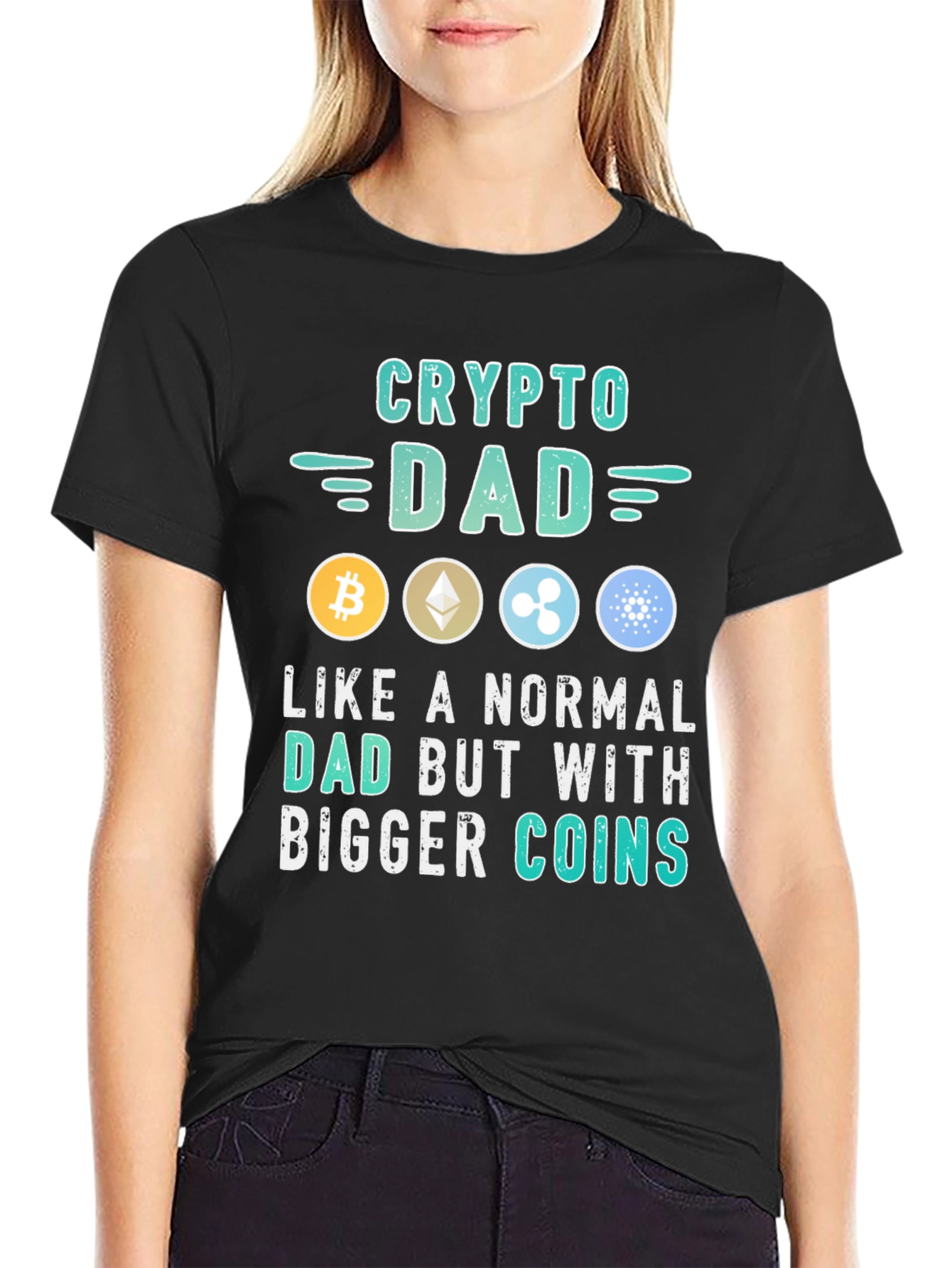 Crypto Dad T-Shirt - Bitcoin Ethereum & More!